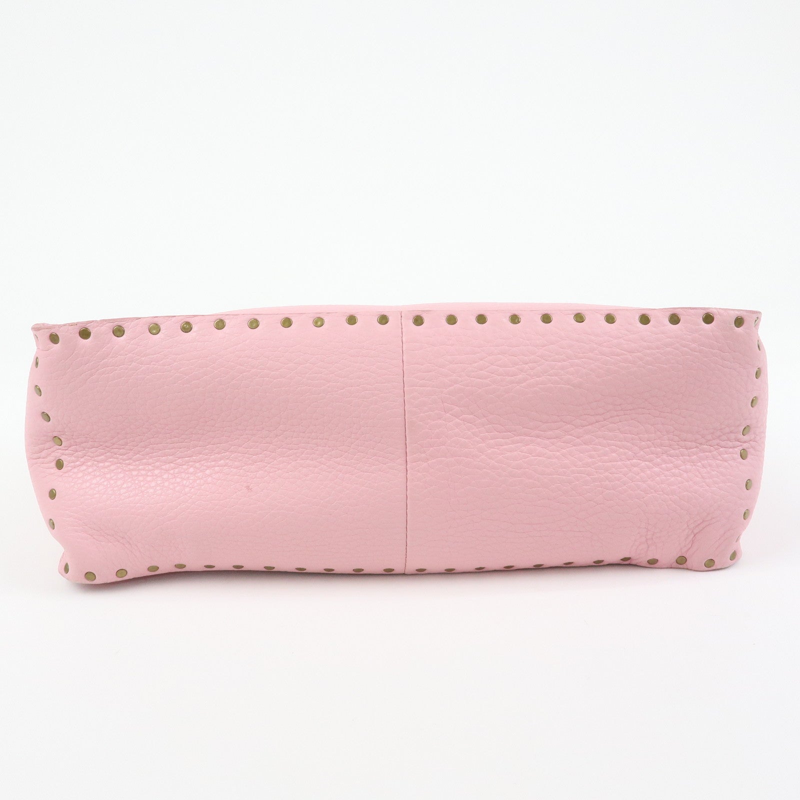 CELINE Boogie Bag Leather Studs Hand Bag Tote Bag Pink