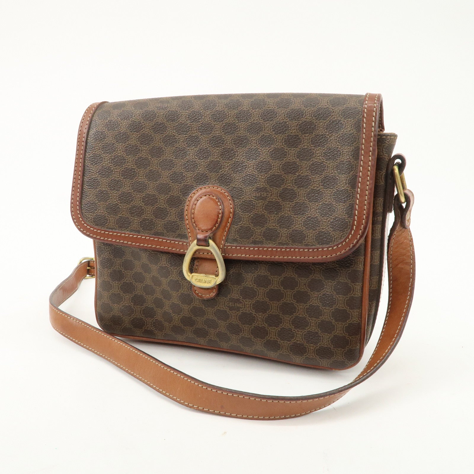 CELINE Macadam PVC Leather Shoulder Bag Crossbody Bag