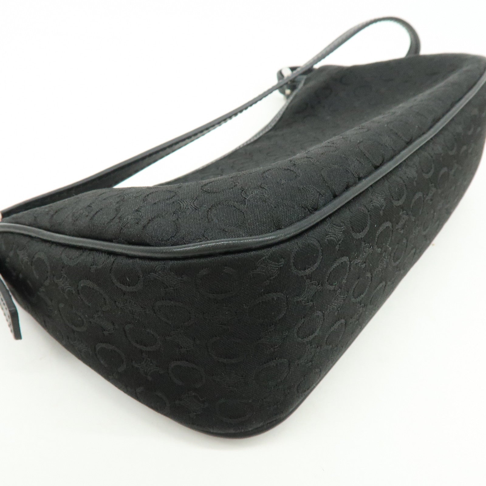 CELINE C Macadam Leather Shoulder Hand Bag Accessory Pouch Black