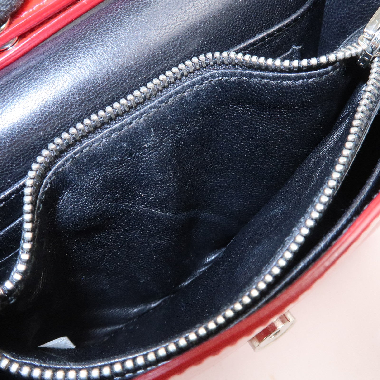 PRADA Saffiano Leather 2Way Mini Shoulder Bag Clutch Bag Red BT1031