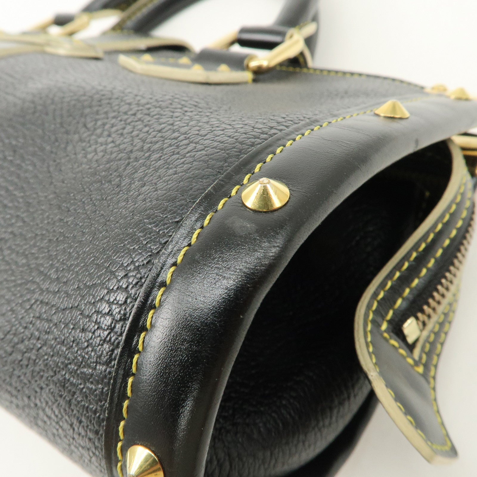 Louis Vuitton Suhari Leather Epanui PM Hand Bag Noir M91851 Used