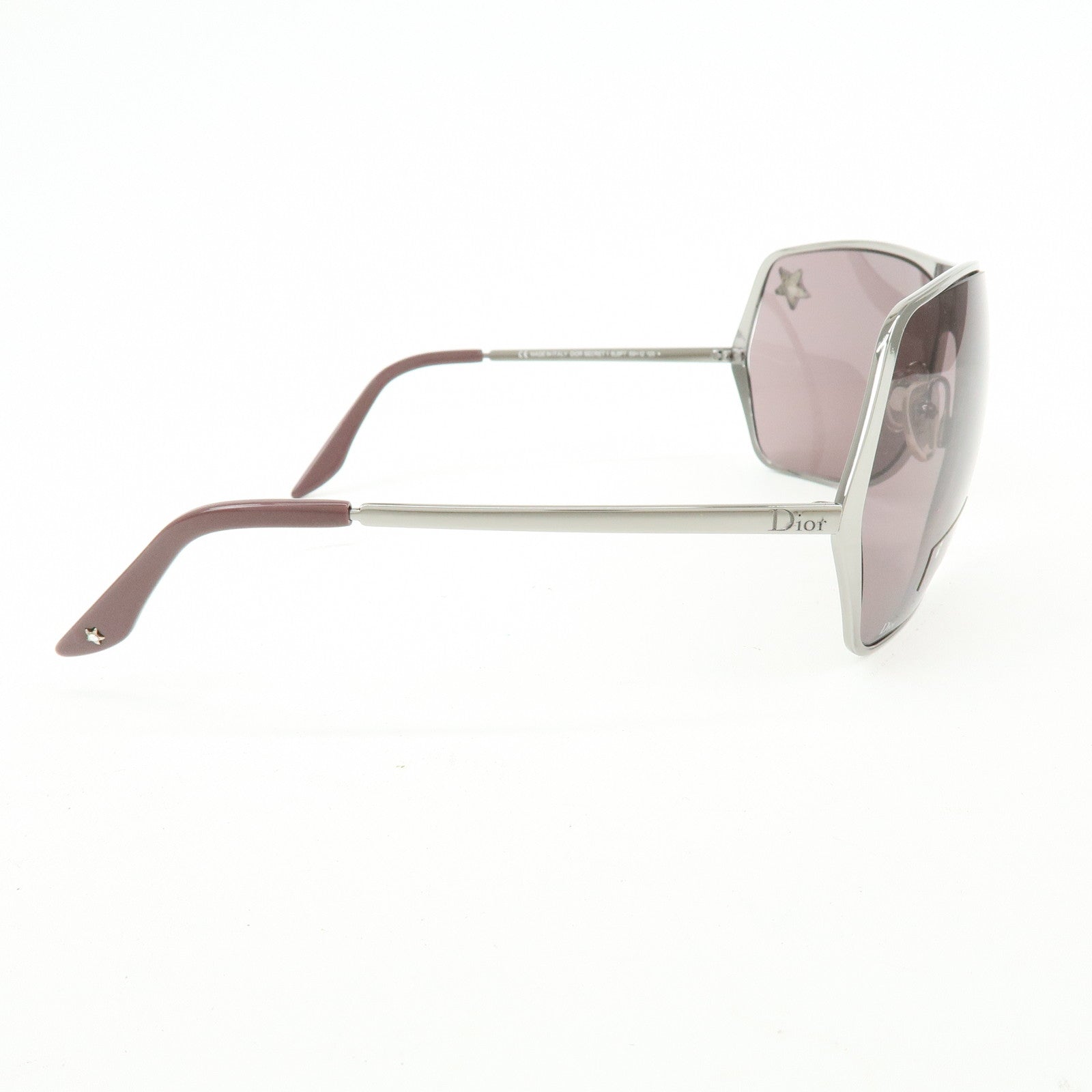 Christian Dior Plastic Metal Sunglasses Star Brown Sillver 6LBP7