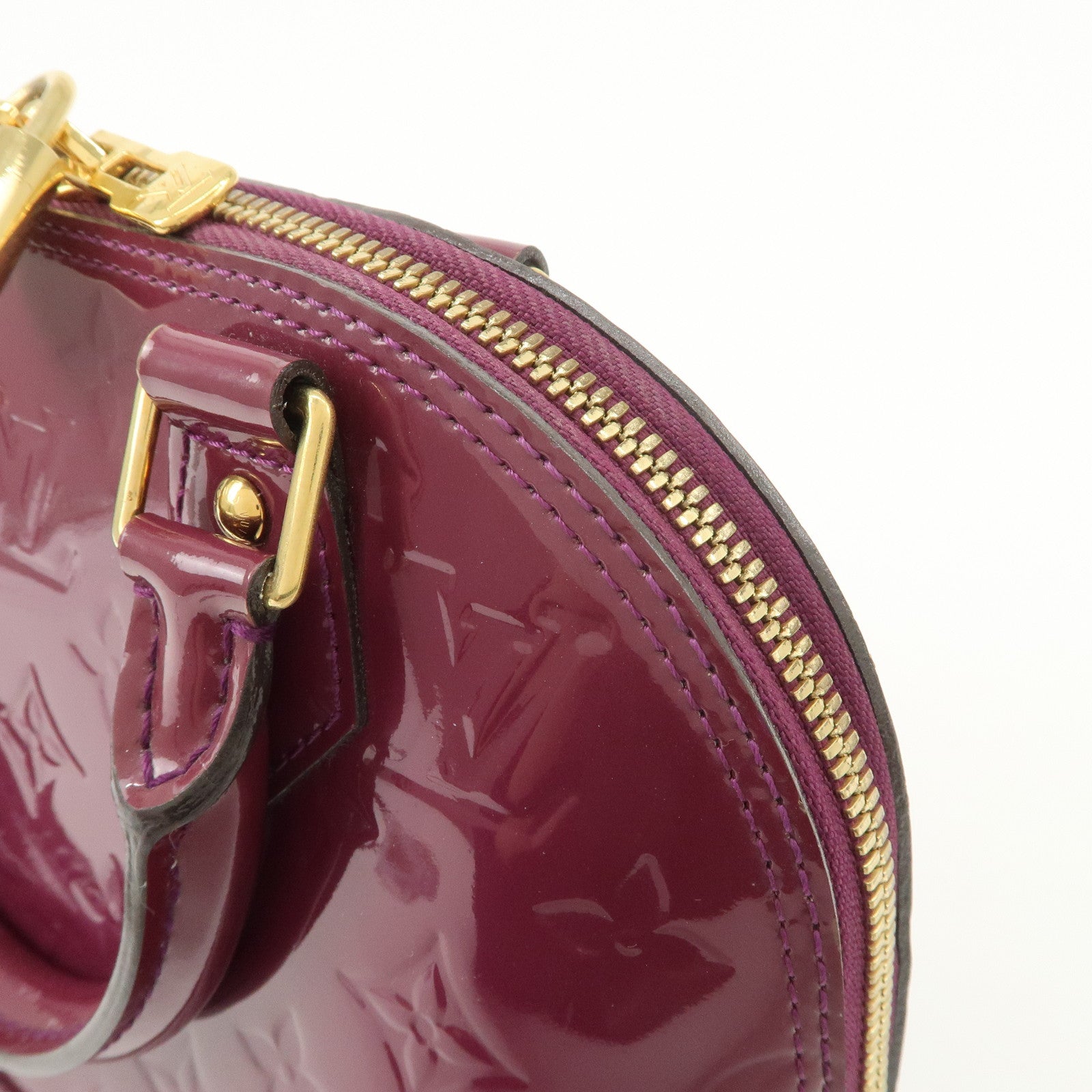 Louis Vuitton Monogram Vernis Alma BB 2Way Bag Magenta M50565
