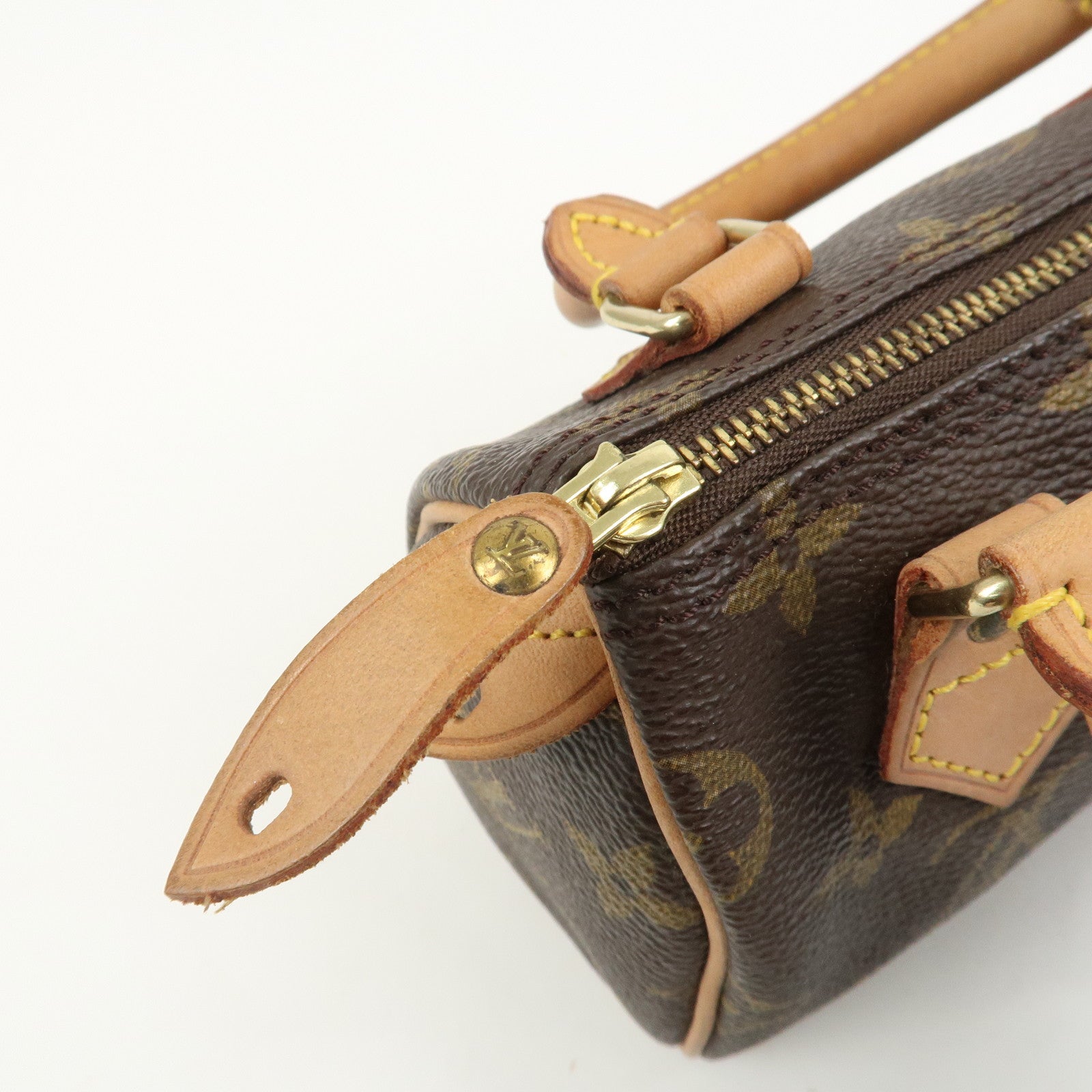 Louis Vuitton Monogram Mini Speedy Hand Bag Brown M41534