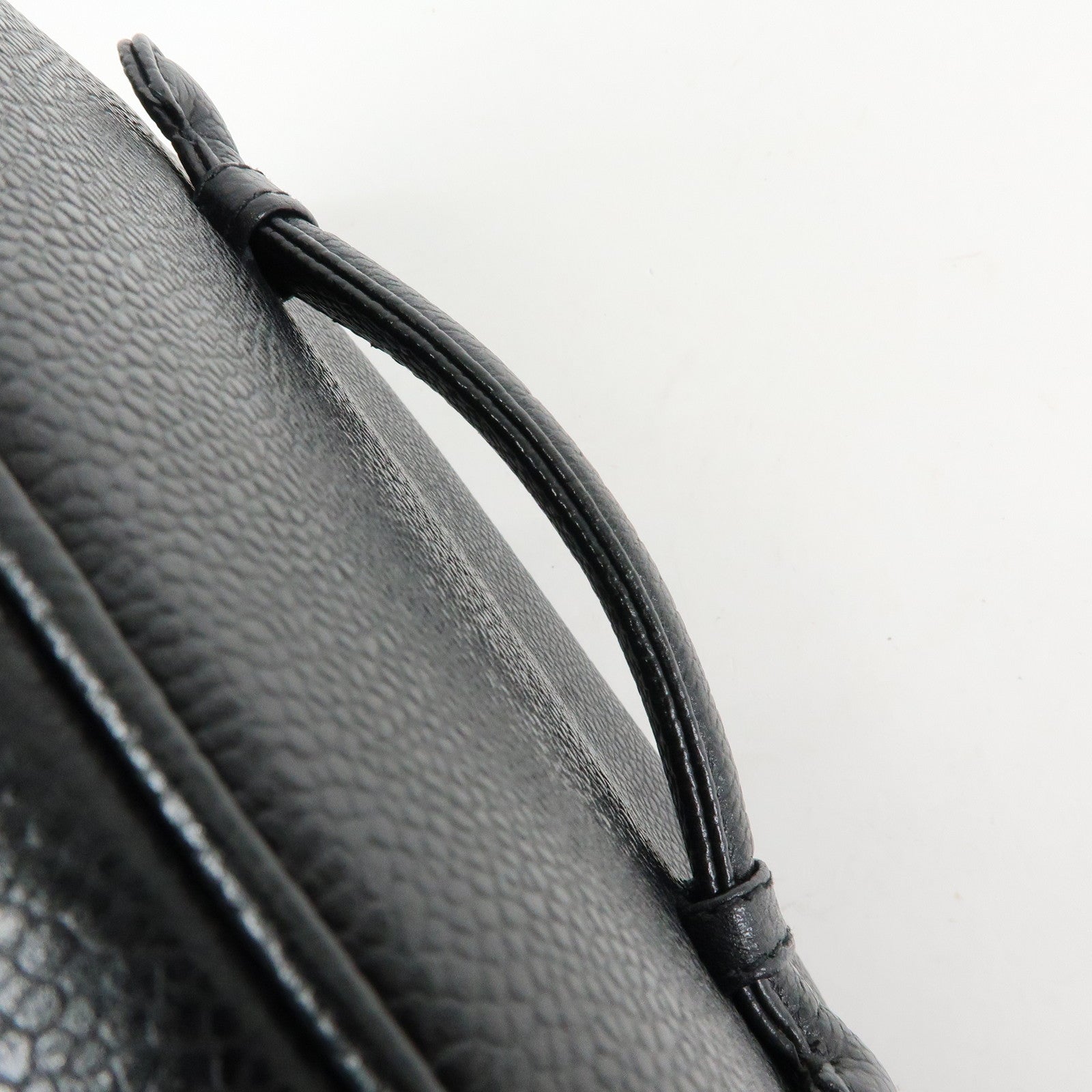 CHANEL COCO Mark Caviarskin Hand Bag Vanity Case Black A01997