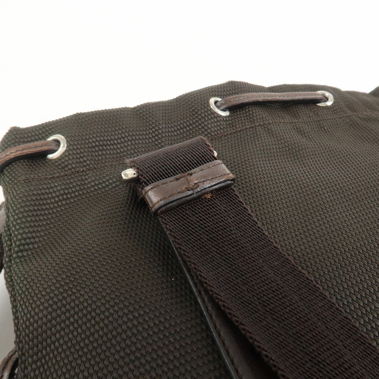 SAINT LAURENT PARIS Kahala Nylon Leather Tote Bag Brown 123435