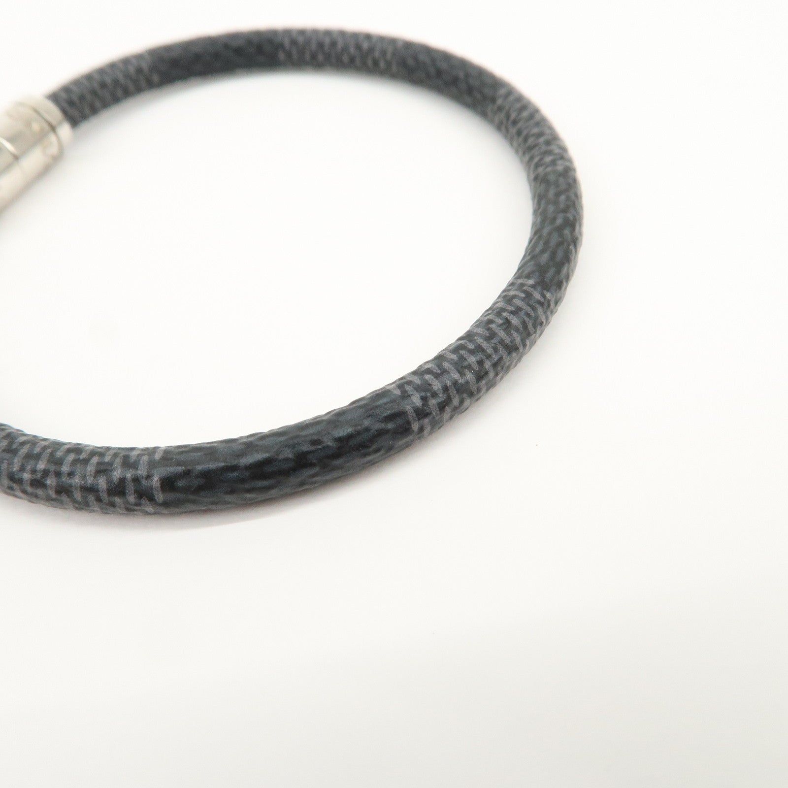 Louis Vuitton Damier Graphite Canvas Keep It Bracelet M6609E