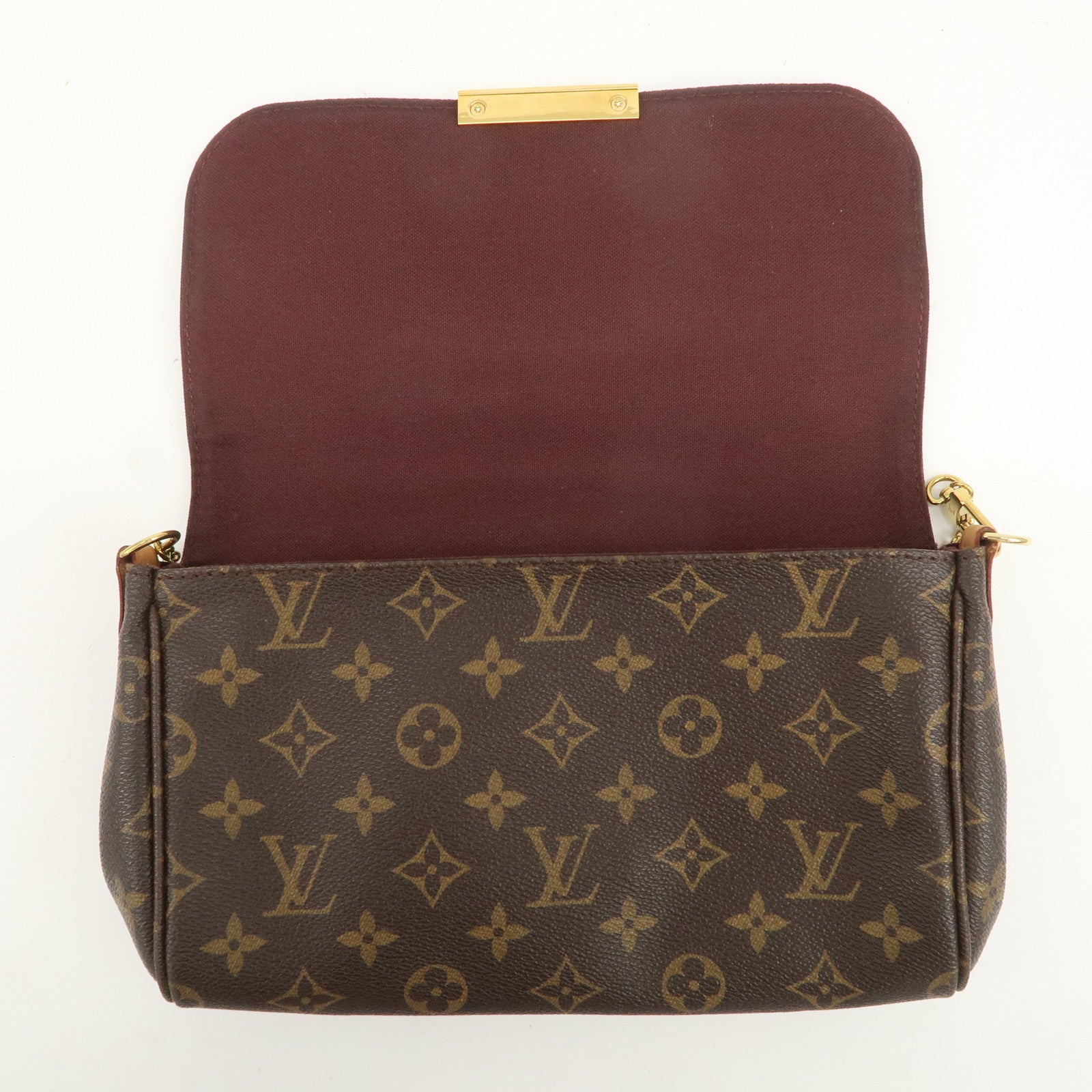 Louis Vuitton Monogram Favorite MM Shoulder Bag Brown M40718