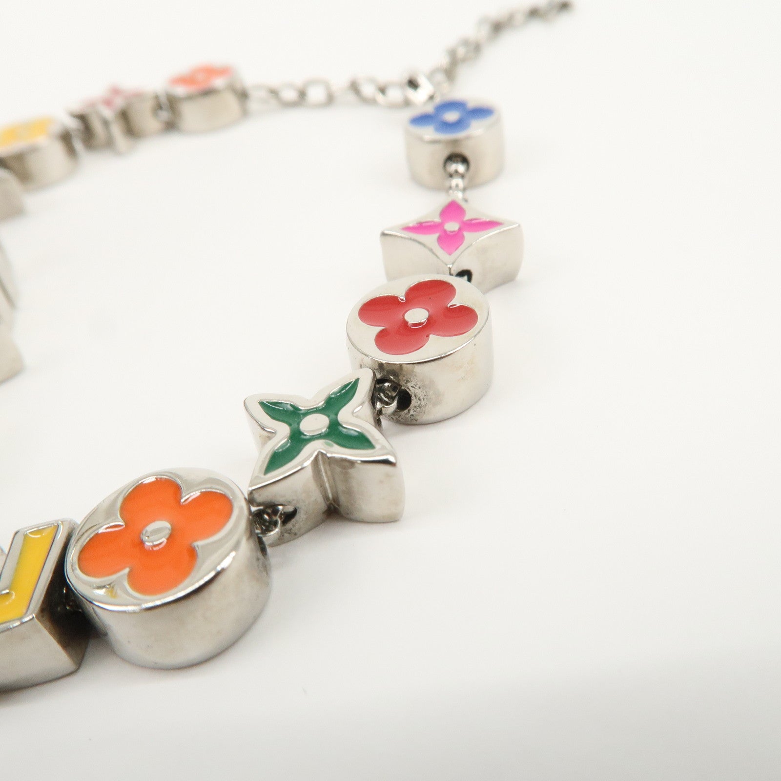 Louis Vuitton Monogram Party Bracelet Multicolor Silver M1545