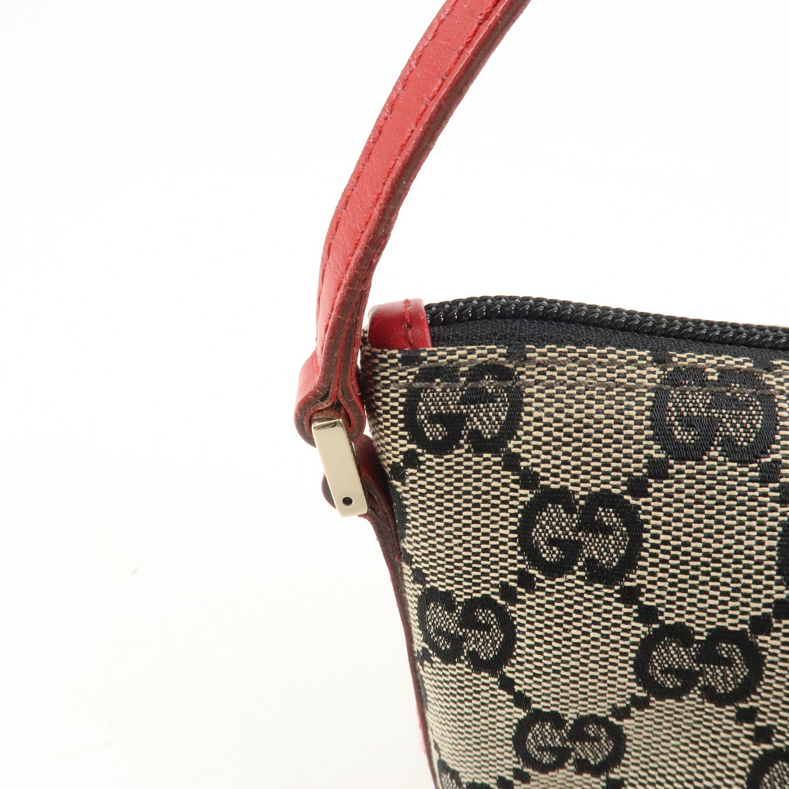 GUCCI Boat Bag GG Monogram Canvas Pouch Hand Bag 039.1103