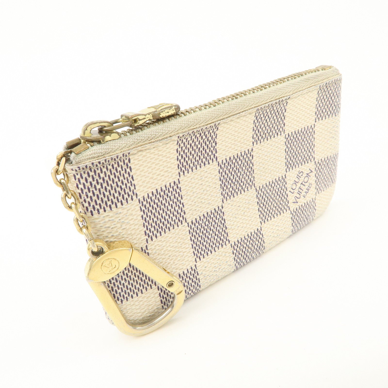 Louis Vuitton Damier Azur Pochette Cles Coin Case N62659