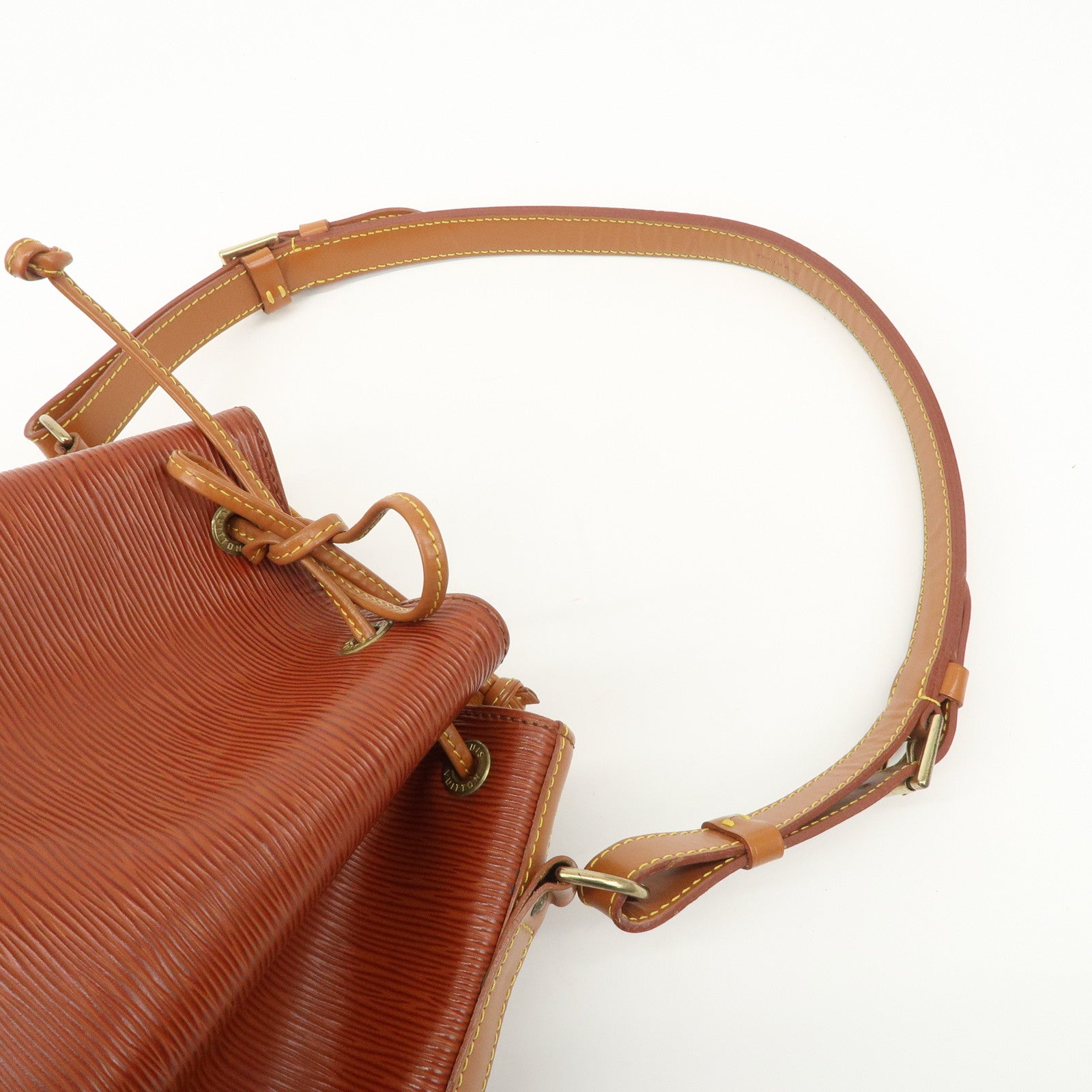 Louis Vuitton Epi Noe Shoulder Bag Zipang Gold Kenya Brown M44028