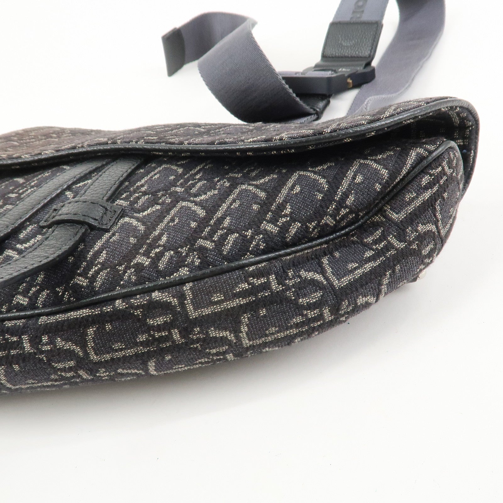 Christian Dior Oblique Saddle Jacquard Canvas Leather Waist Bag