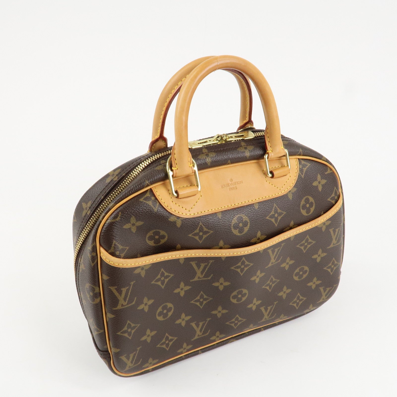 Louis Vuitton Monogram Trueville Hand Bag Brown M42228 Used