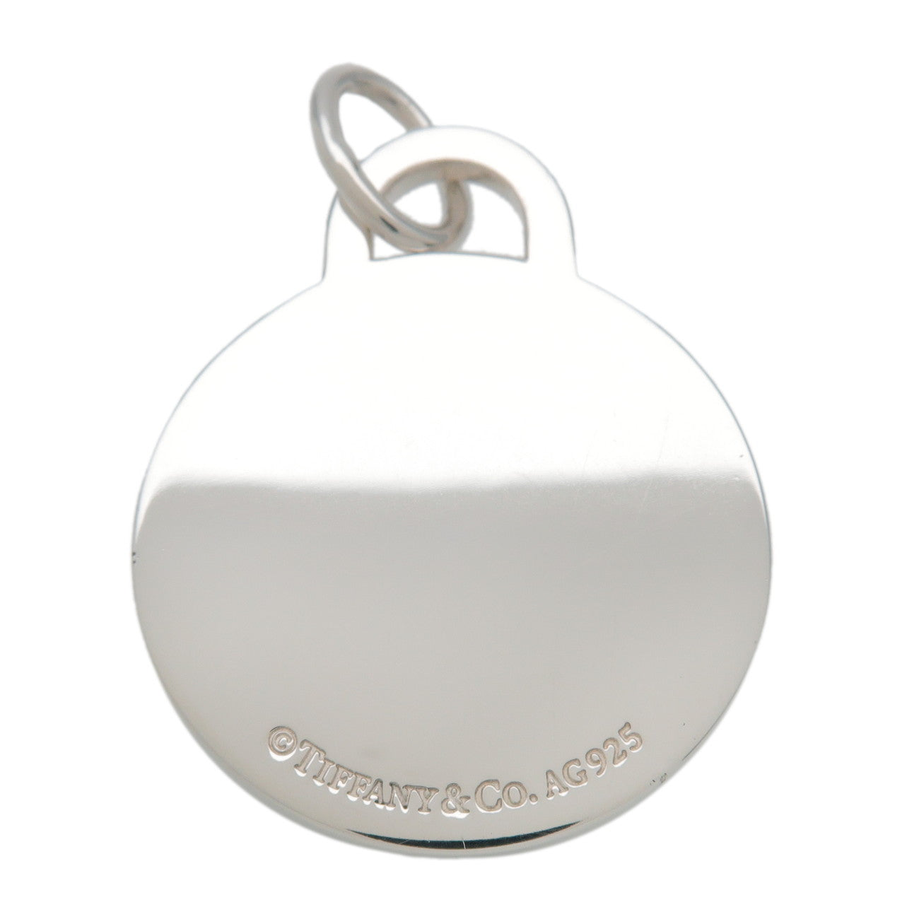 Tiffany & Co Return to Tiffany Round Tag Lightning Bolt Pendant Top