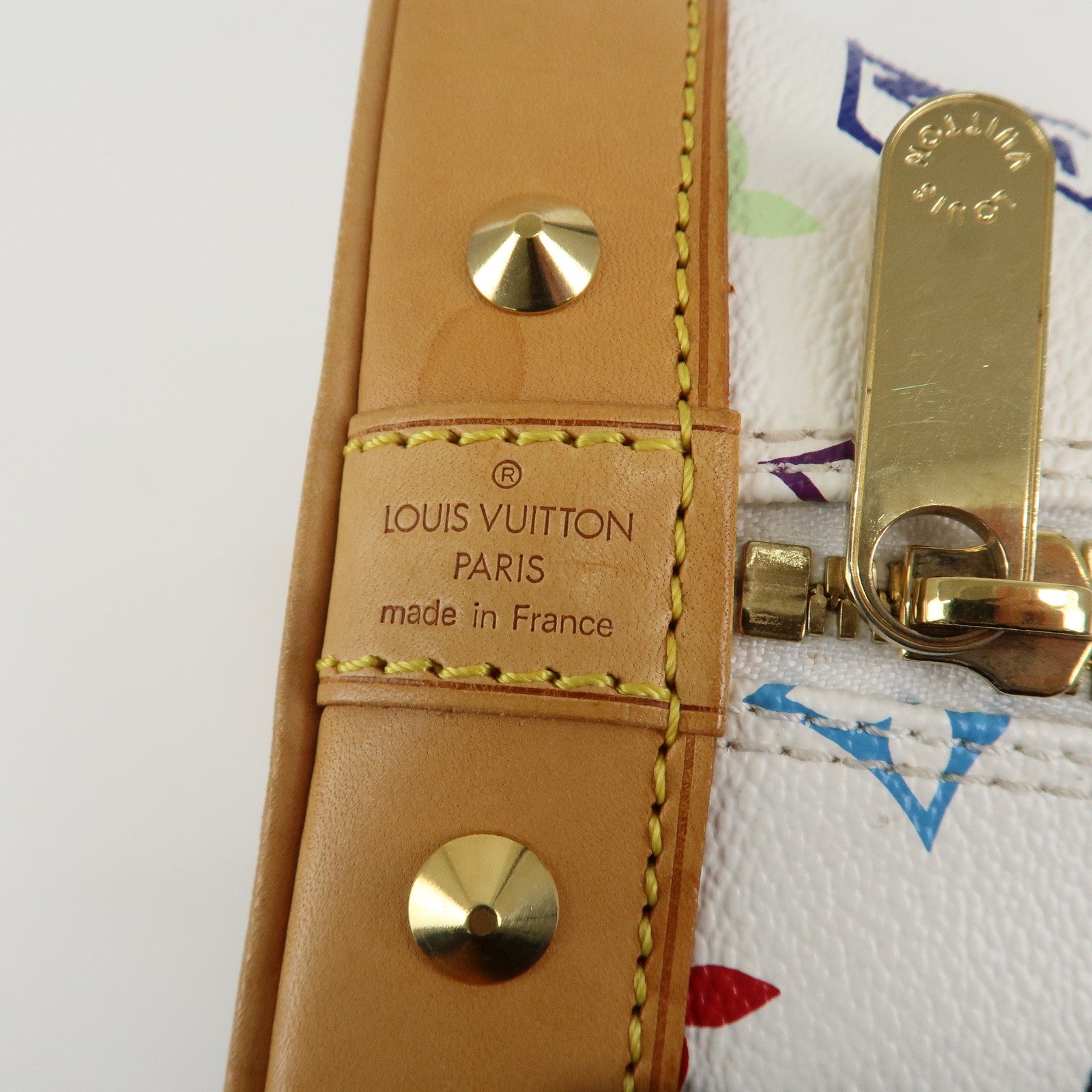 Louis Vuitton Monogram Multicolor Alma Hand Bag Blanc M92647 Used