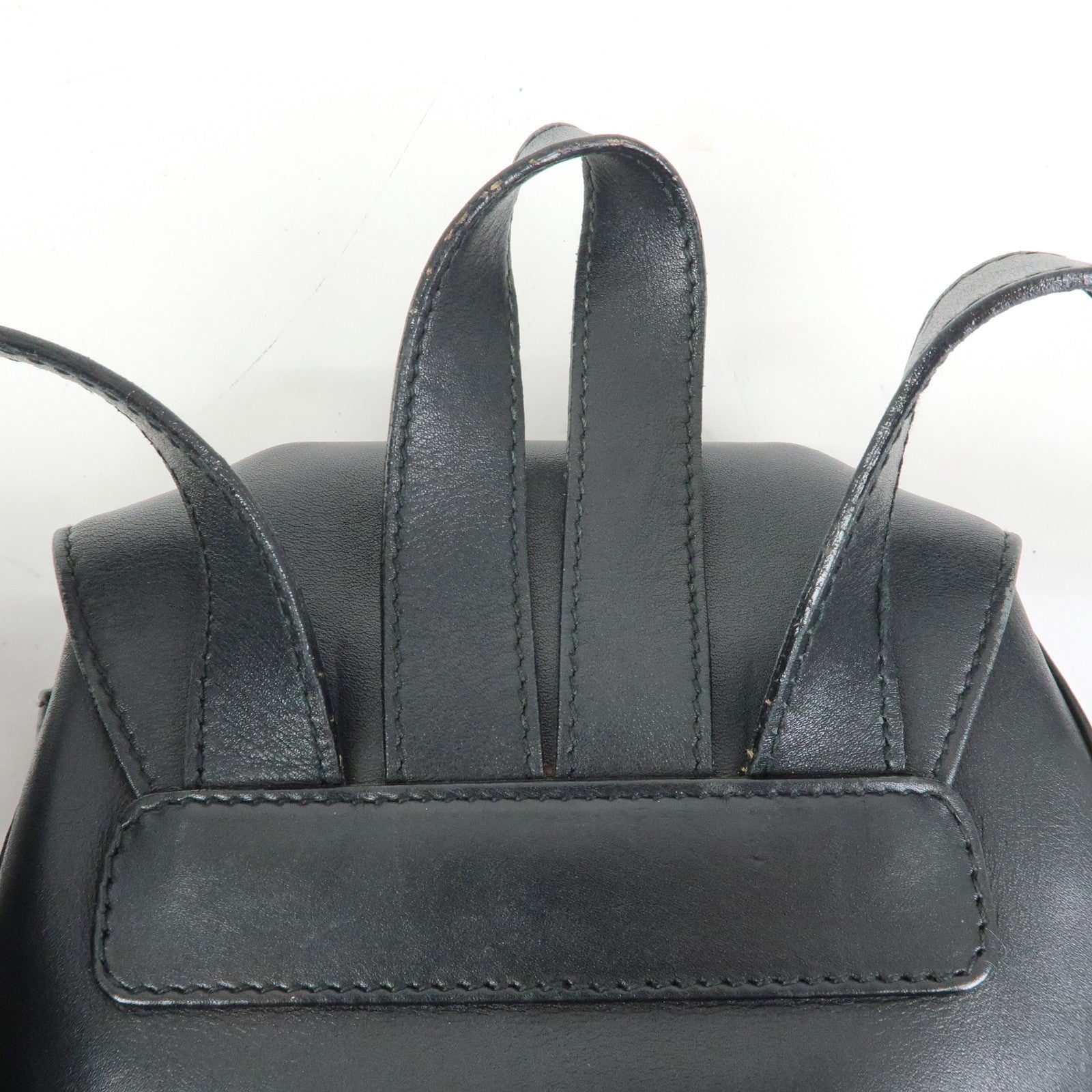 Ferragamo Gancni Leather Mini Backpack Rucksack Black Silver