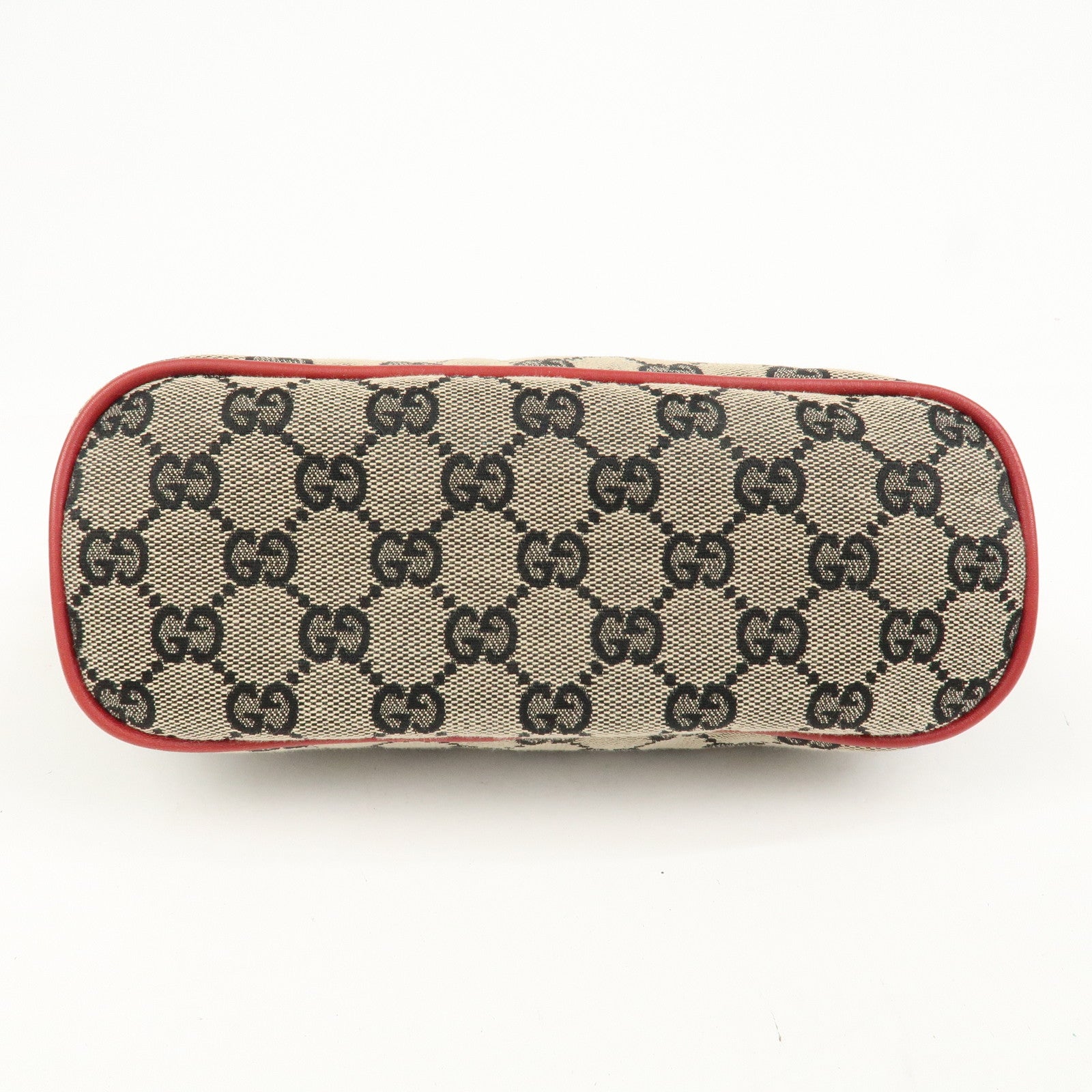 GUCCI GG Canvas Leather Accessory Pouch Hand Bag 039.1103