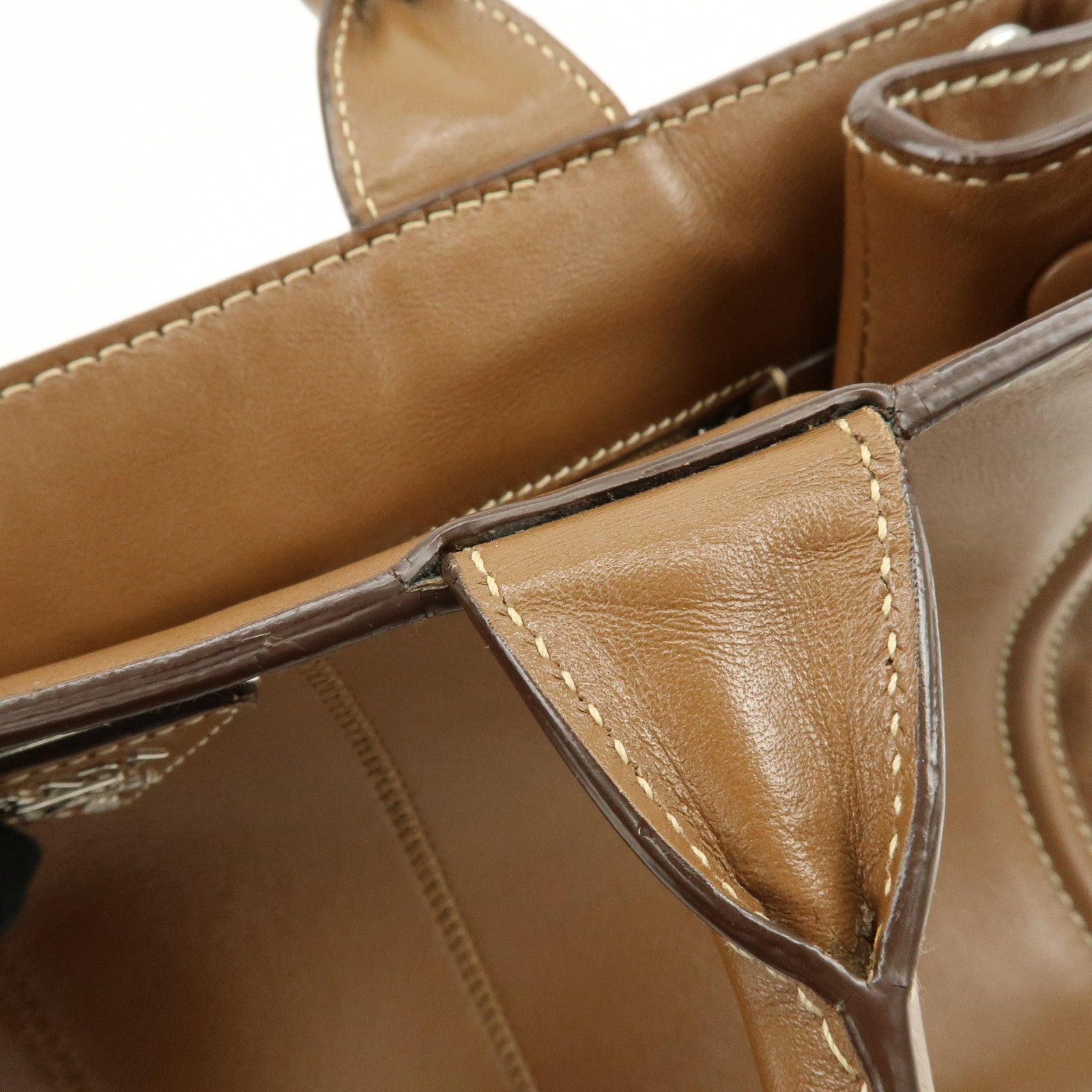 PRADA Canapa Triangle Logo 2Way Bag Shoulder Hand Bag Brown 1BG900