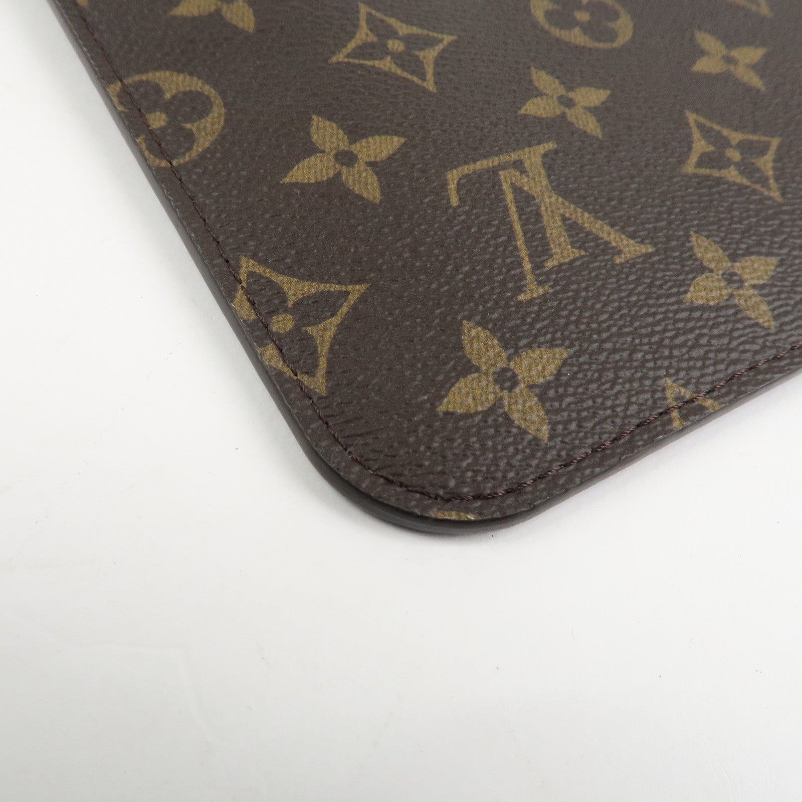 Louis Vuitton Monogram Pouch For Neverfull MM Brown Fuchsia Used