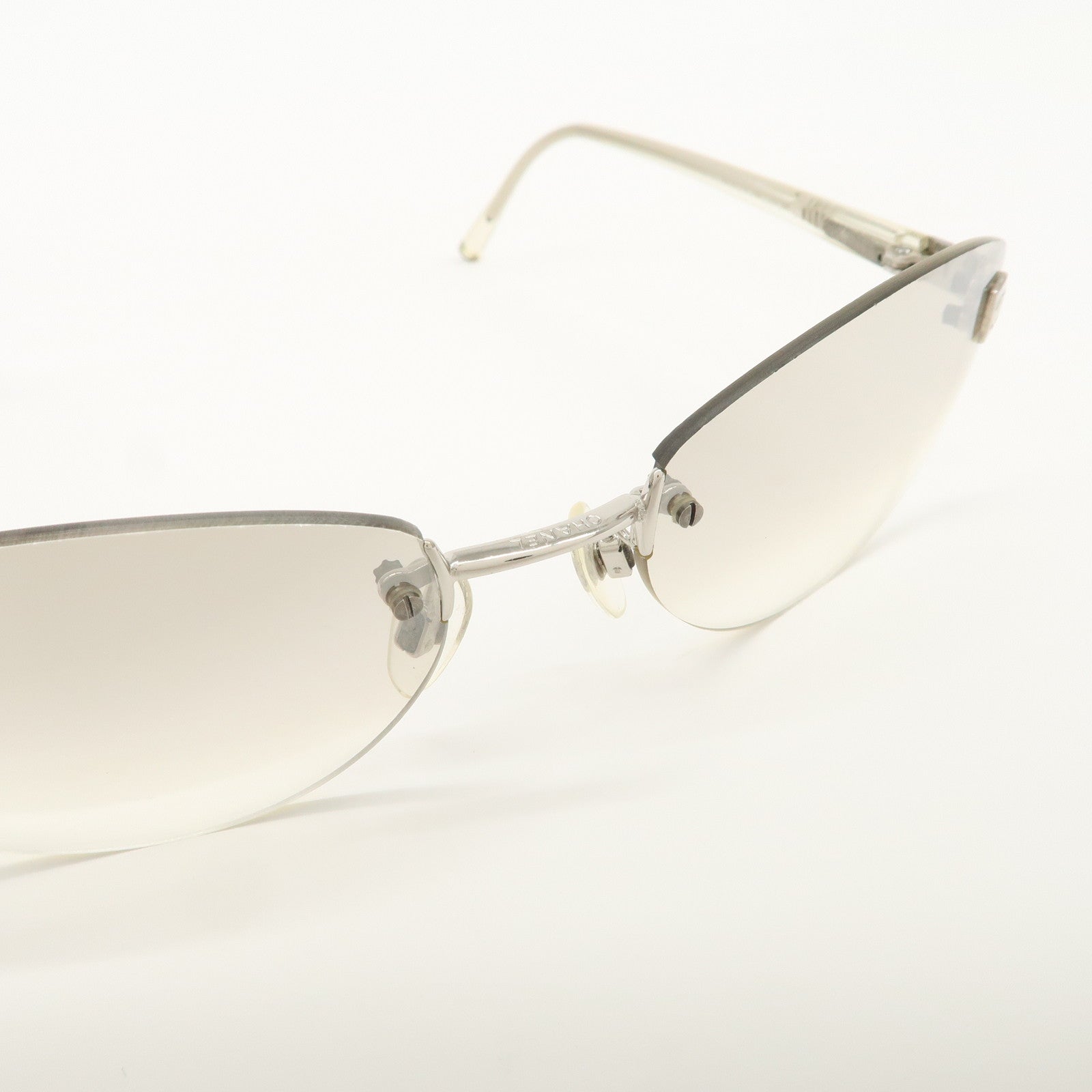 CHANEL COCO Mark Plastic Clear Sunglasses 4069 c.124 124/61 58□18 130 Used