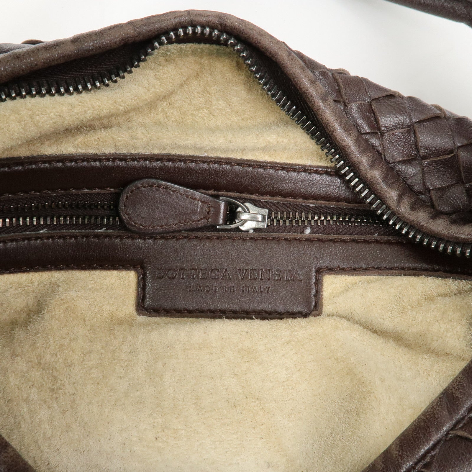BOTTEGA VENETA Intrecciato Leather Hobo Shoulder Bag Brown 232499