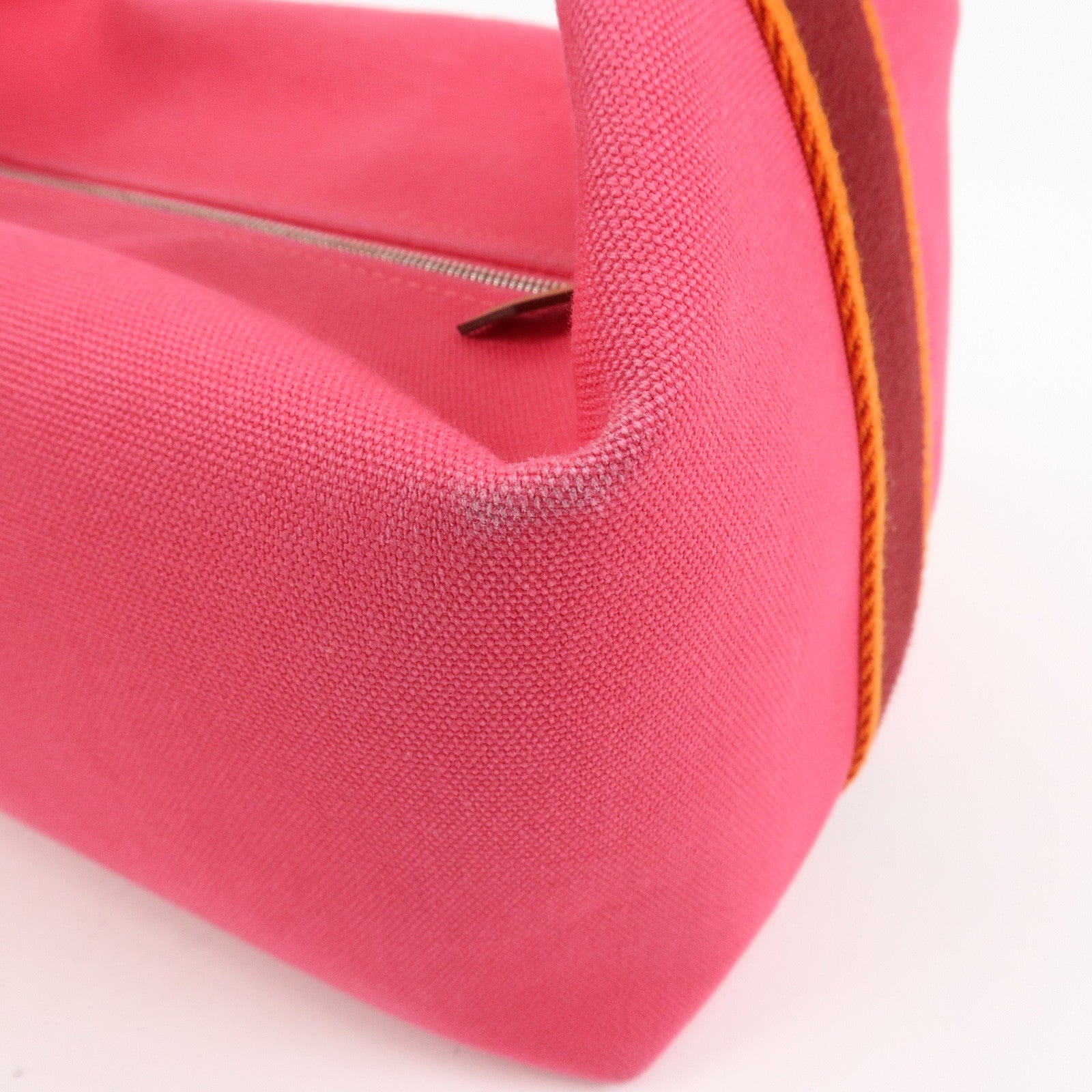 HERMES Brides A Brac GM Pouch Hand Bag Vanity Bag Toile H Pink