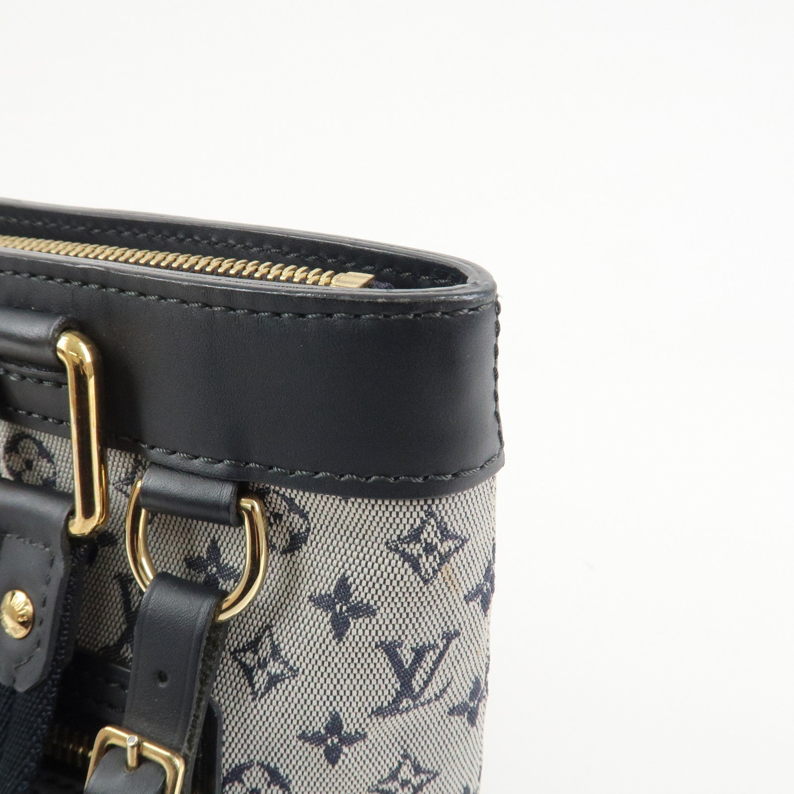 Louis Vuitton Monogram Mini Lin Lucille PM Hand Bag Blue M92676