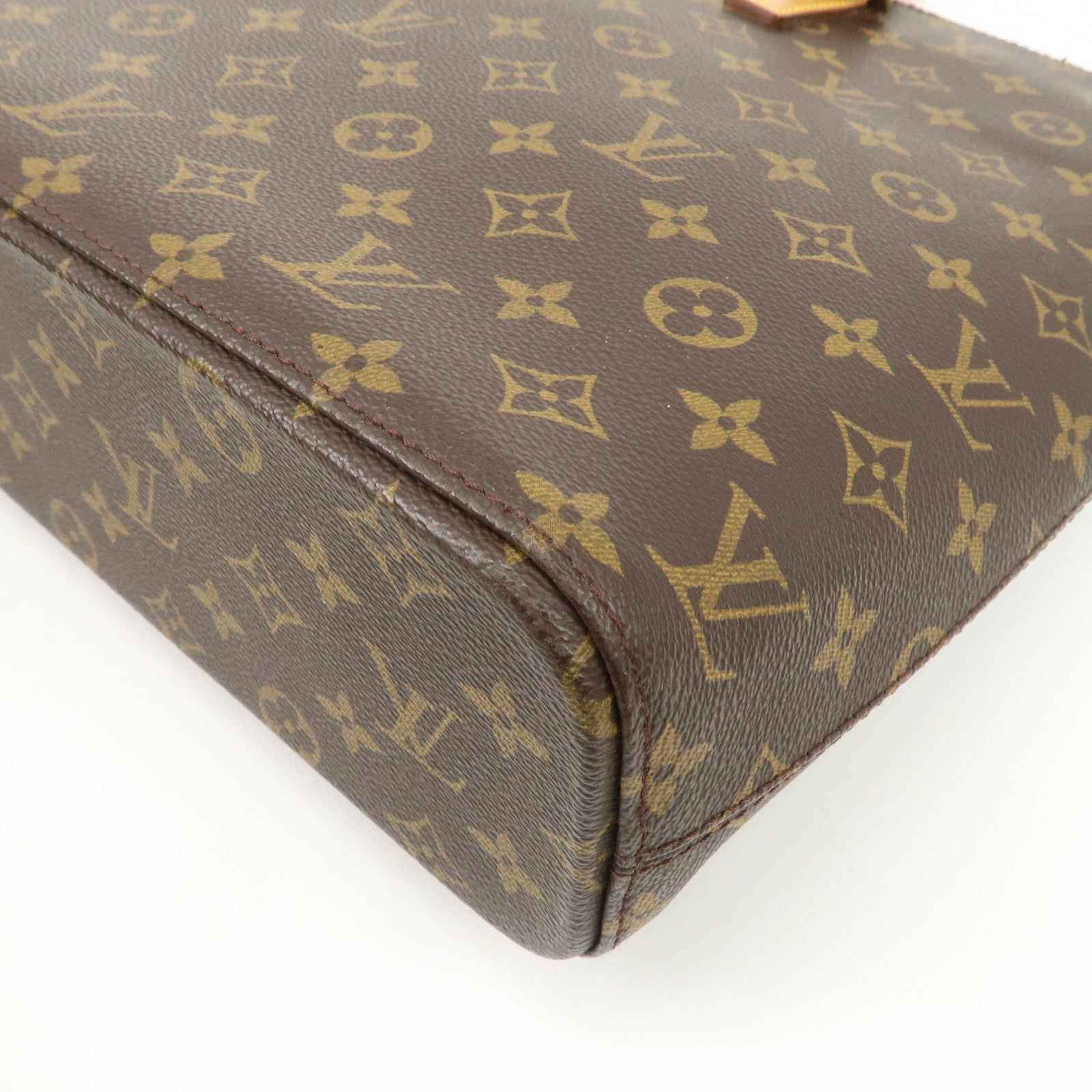 Louis Vuitton Monogram Luco Tote Bag Hand Bag Brown M51155 Used