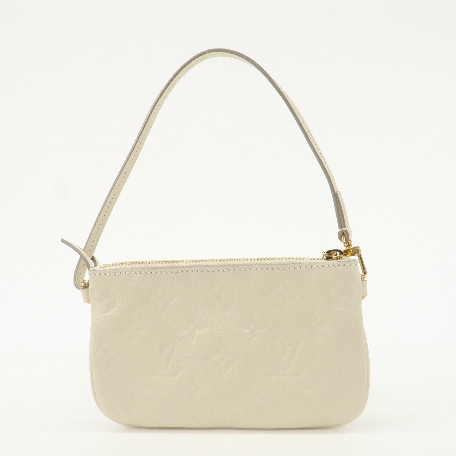 Louis Vuitton Monogram Empreinte Citadines Pouch Hand Bag Neige