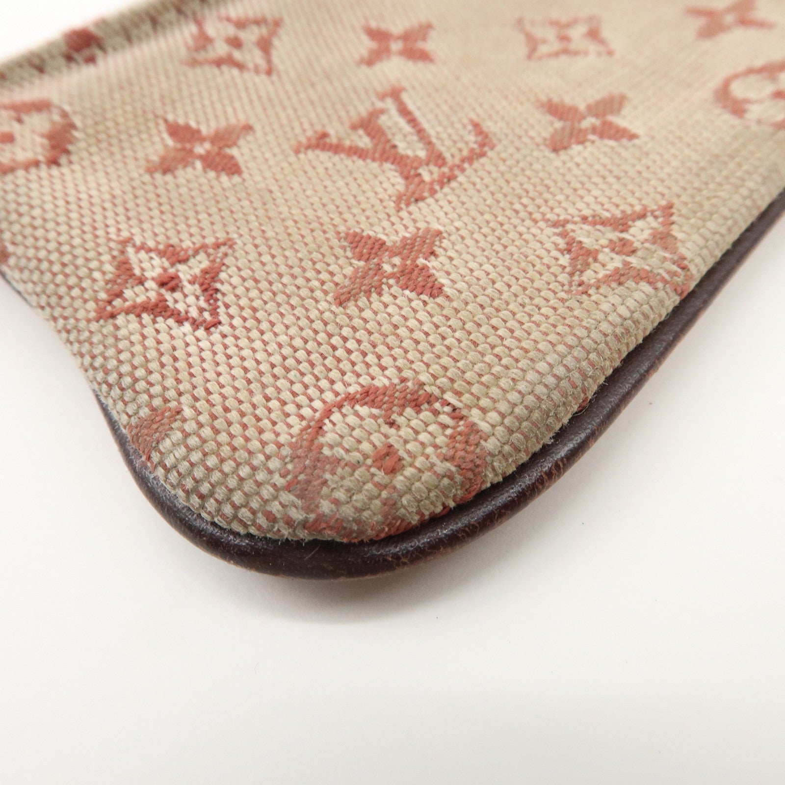 Louis Vuitton Monogram Mini Lin Set of 2 Coin Case M92238 M63805 Used