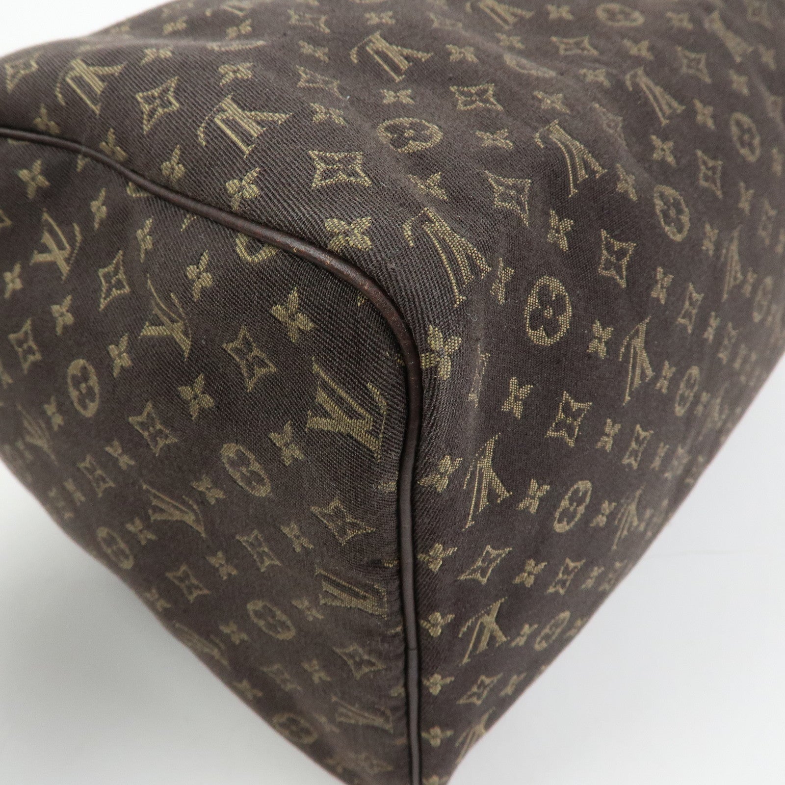 Louis Vuitton Monogram Mini Lin Speedy 30 Boston Bag Ebene M95224