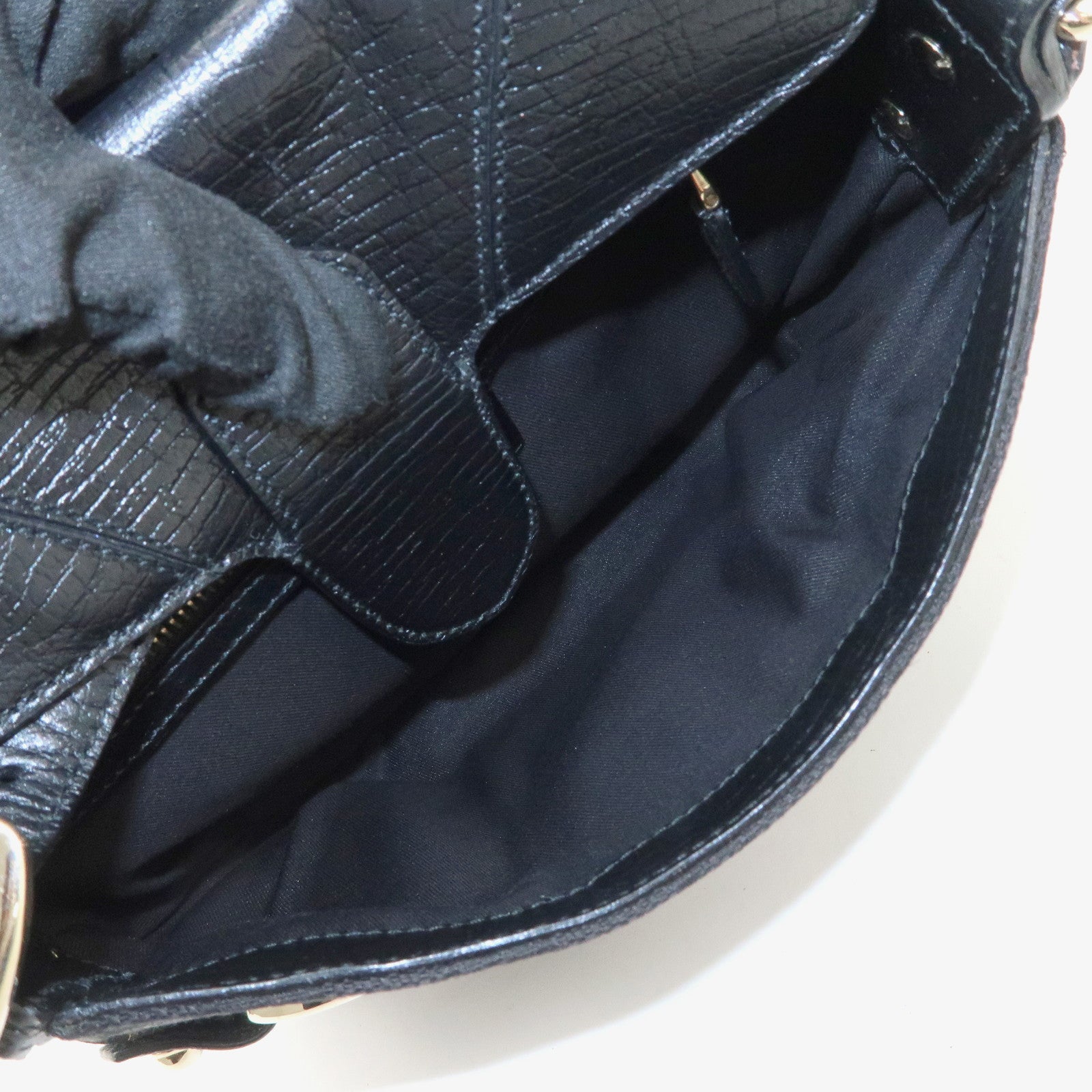 GUCCI Horsebit Sherry GG Canvas Leather Shoulder Bag 131094