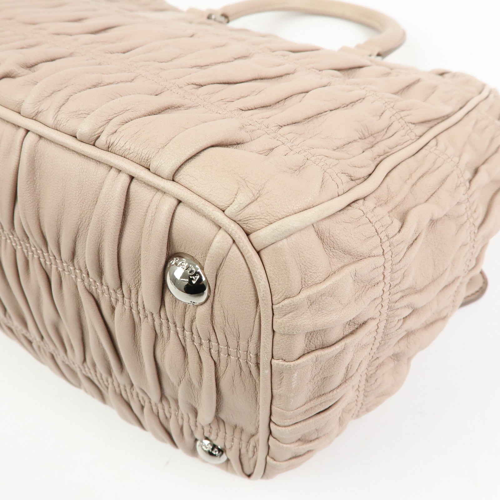 PRADA Nappa Gaufure Leather 2Way Hand Bag Shoulder Bag B2599L