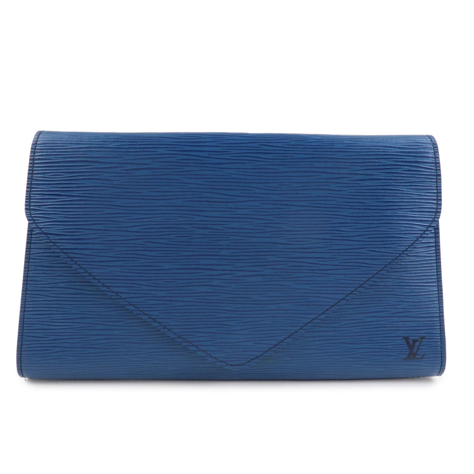 Louis Vuitton Epi Leather Art Deco Toledo Clutch Bag Blue M52635