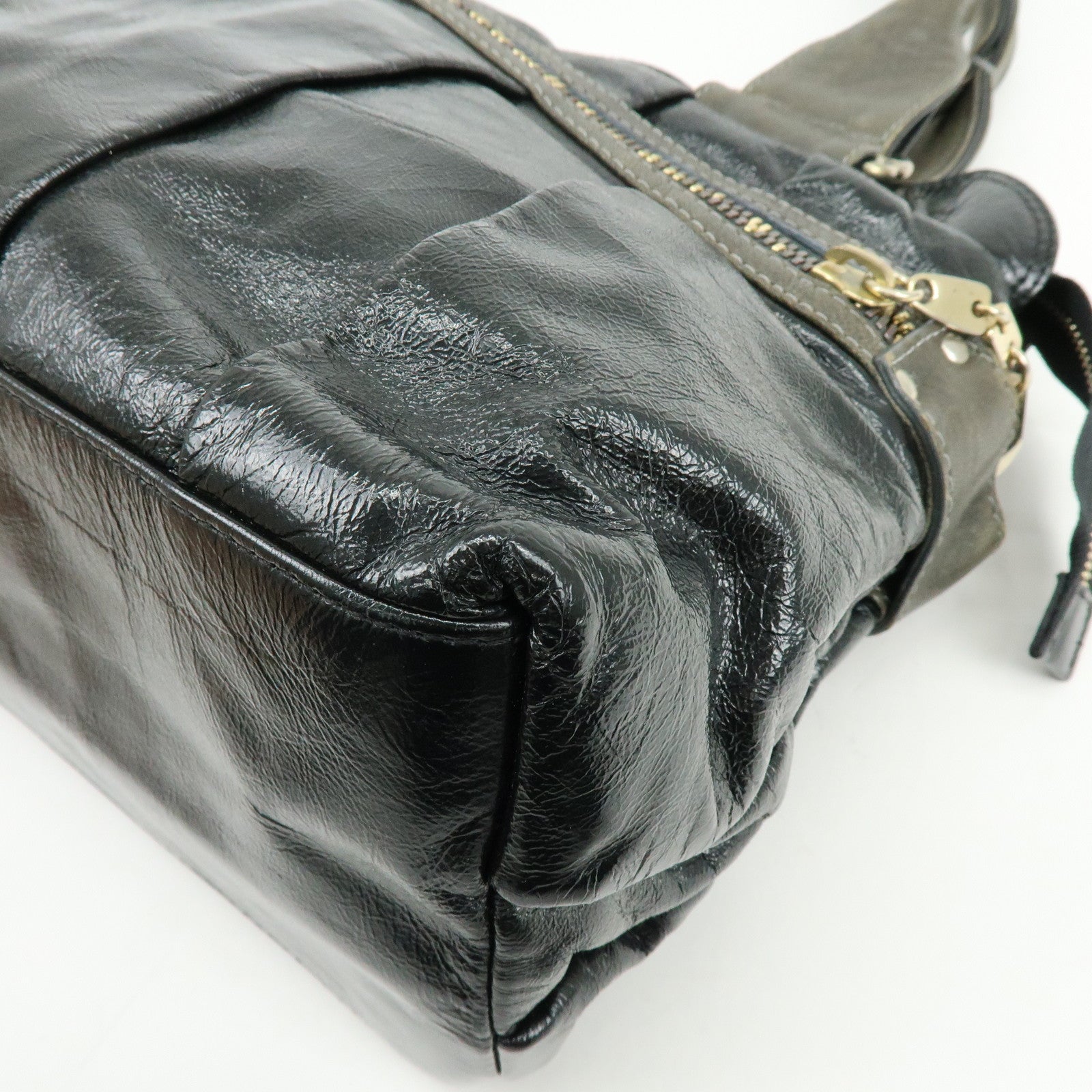 Chloe See By Chloe Day Tripper Patent Leather Tote Bag Black