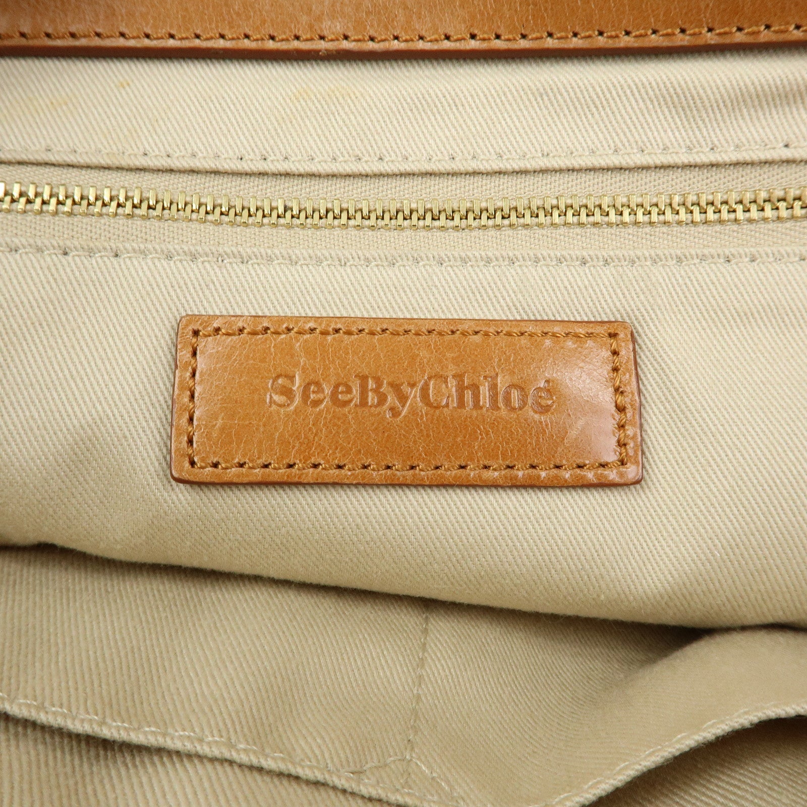 Chloe See by Chloe Page 2Way Bag Shoulder Bag Hand Bag Brown