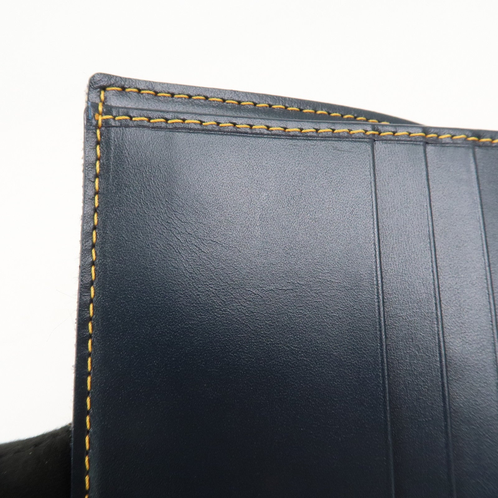 Christian Dior Trotter Canvas Leather Tri-fold Wallet Navy