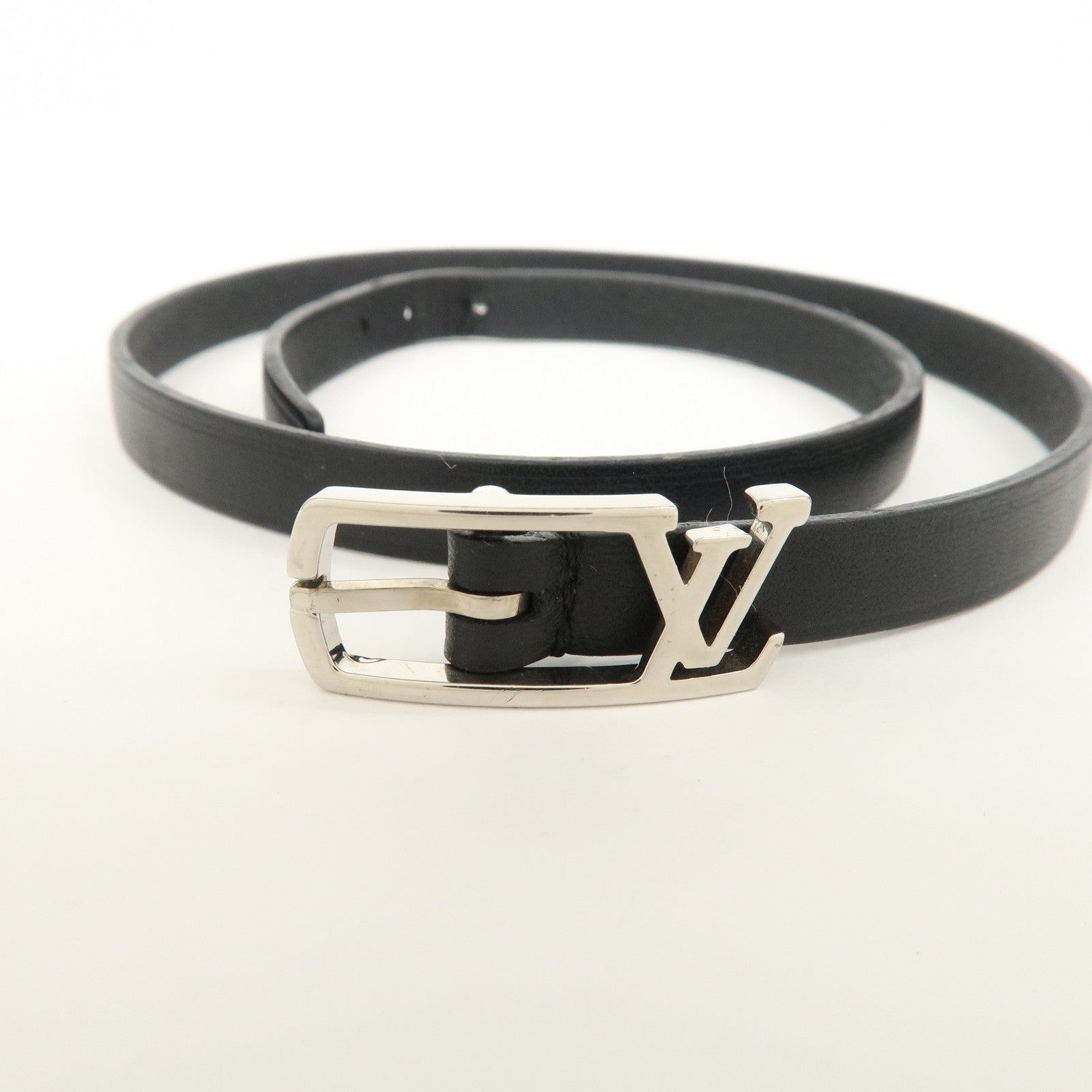 Louis Vuitton Leather Neogram Double Bracelet Black M6257D