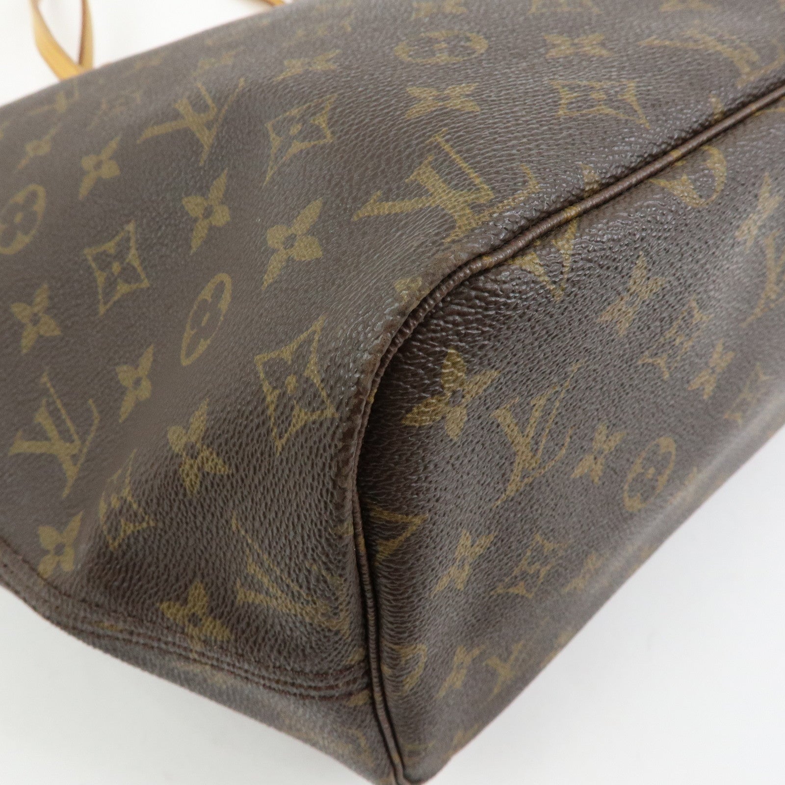 Louis Vuitton Monogram Neverfull MM Tote Shoulder Bag Brown M40156