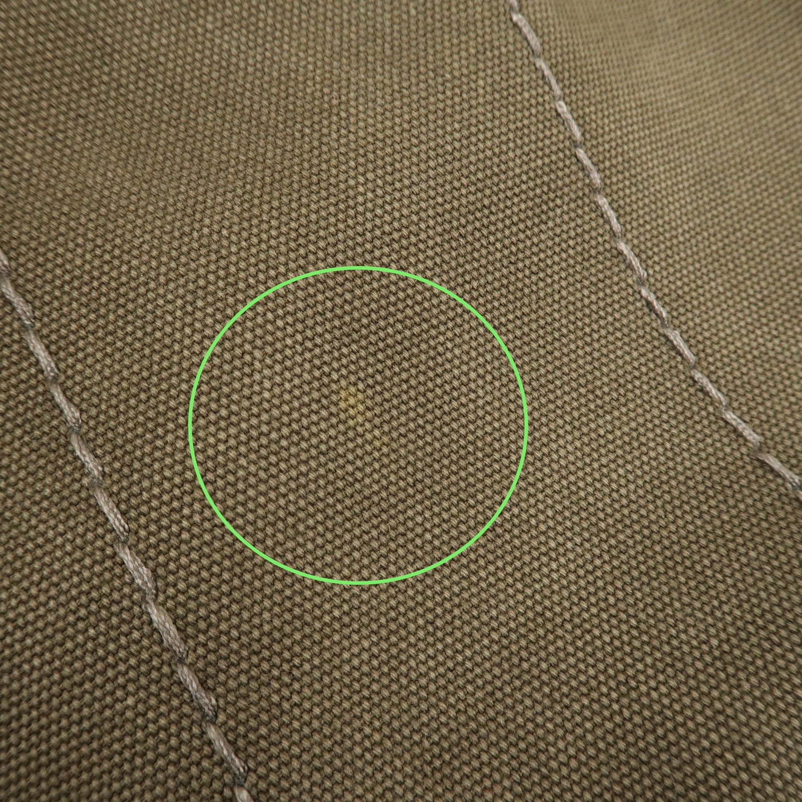 PRADA Logo Canapa Mini Canvas Tote Bag Hand Bag Khaki BN2439 Used