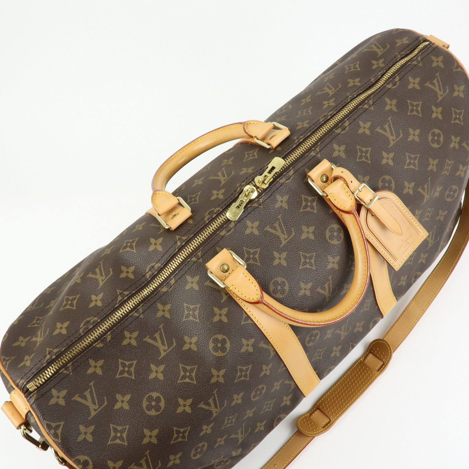 Louis Vuitton Monogram Keep All Bandouliere 55 Boston Bag M41414