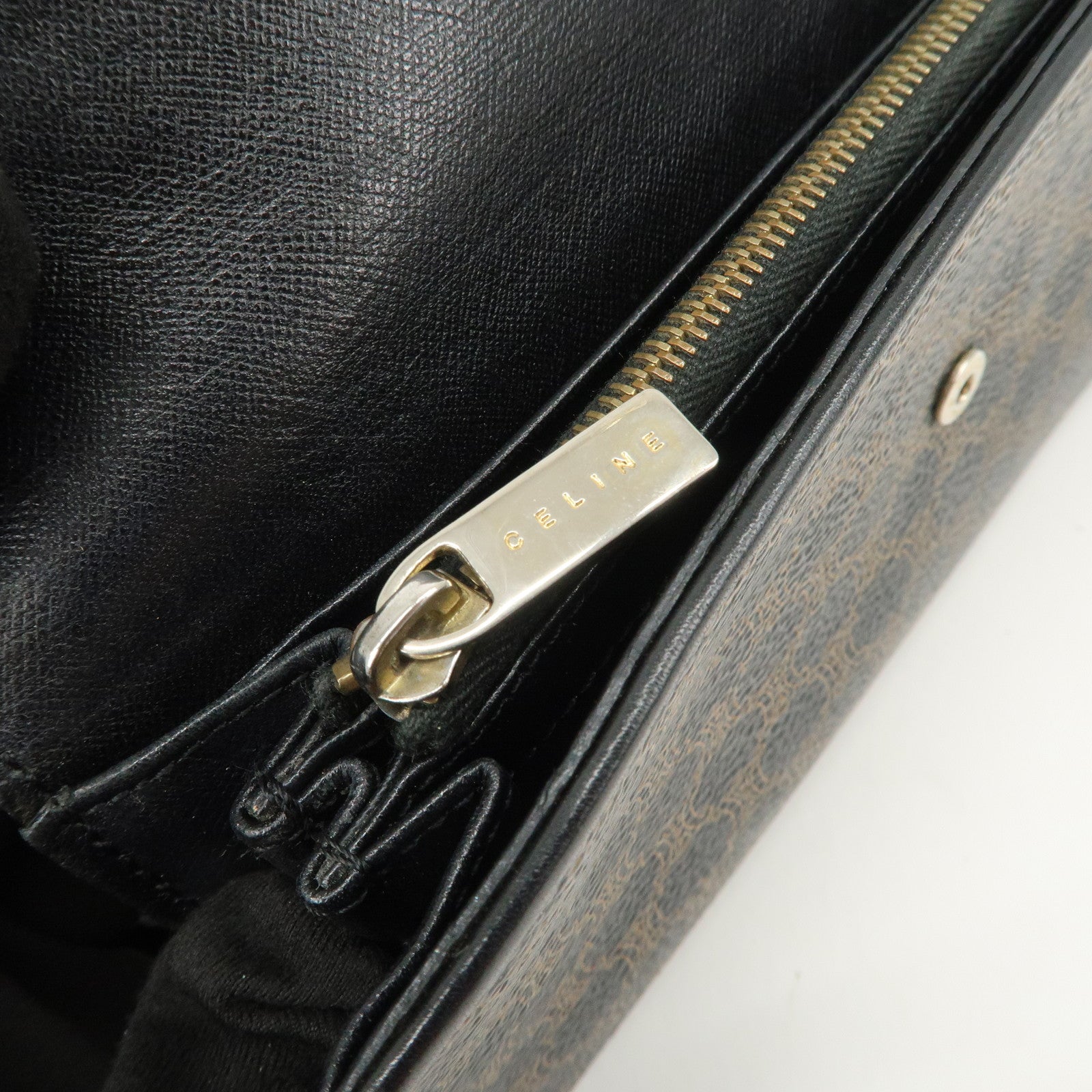 Celine Macadam Set of 2 PVC Long Wallet Brown Black