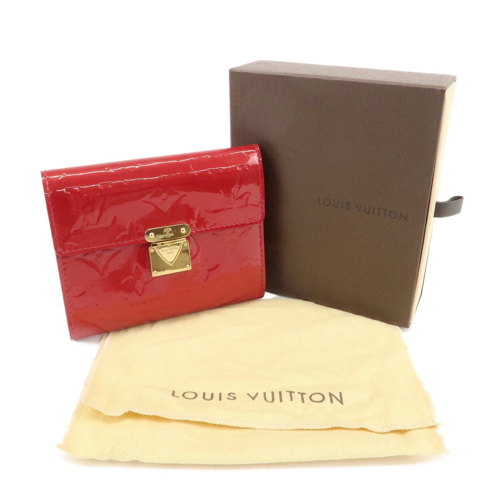 Louis Vuitton Monogram Vernis Portefeuille Koala Wallet Red M91979
