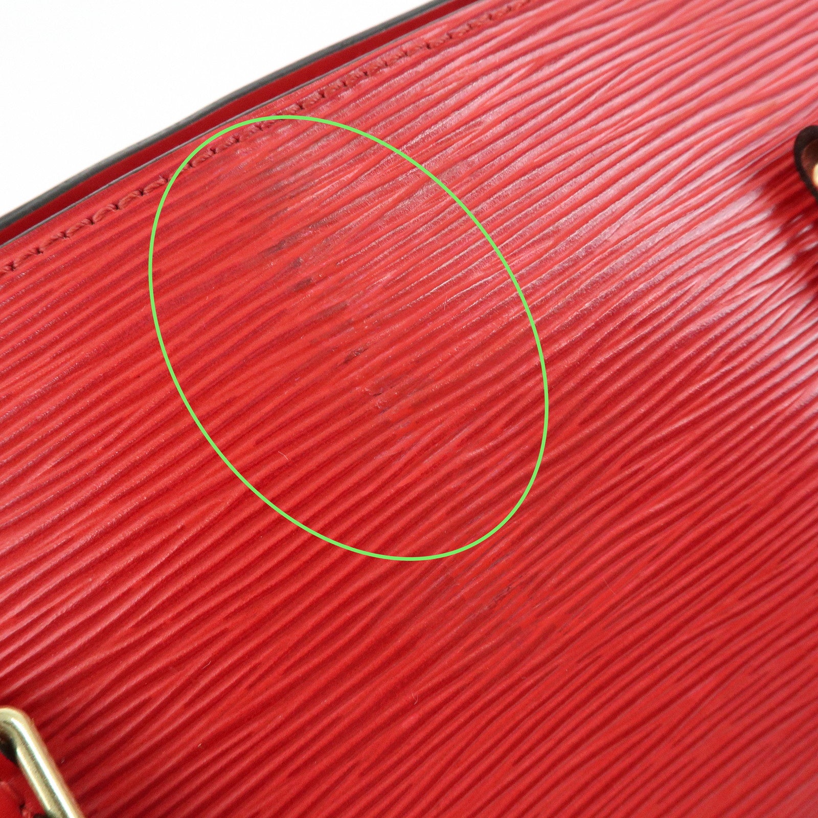 Louis Vuitton Epi Soufflot Leather Hand Bag Castillian Red M52227