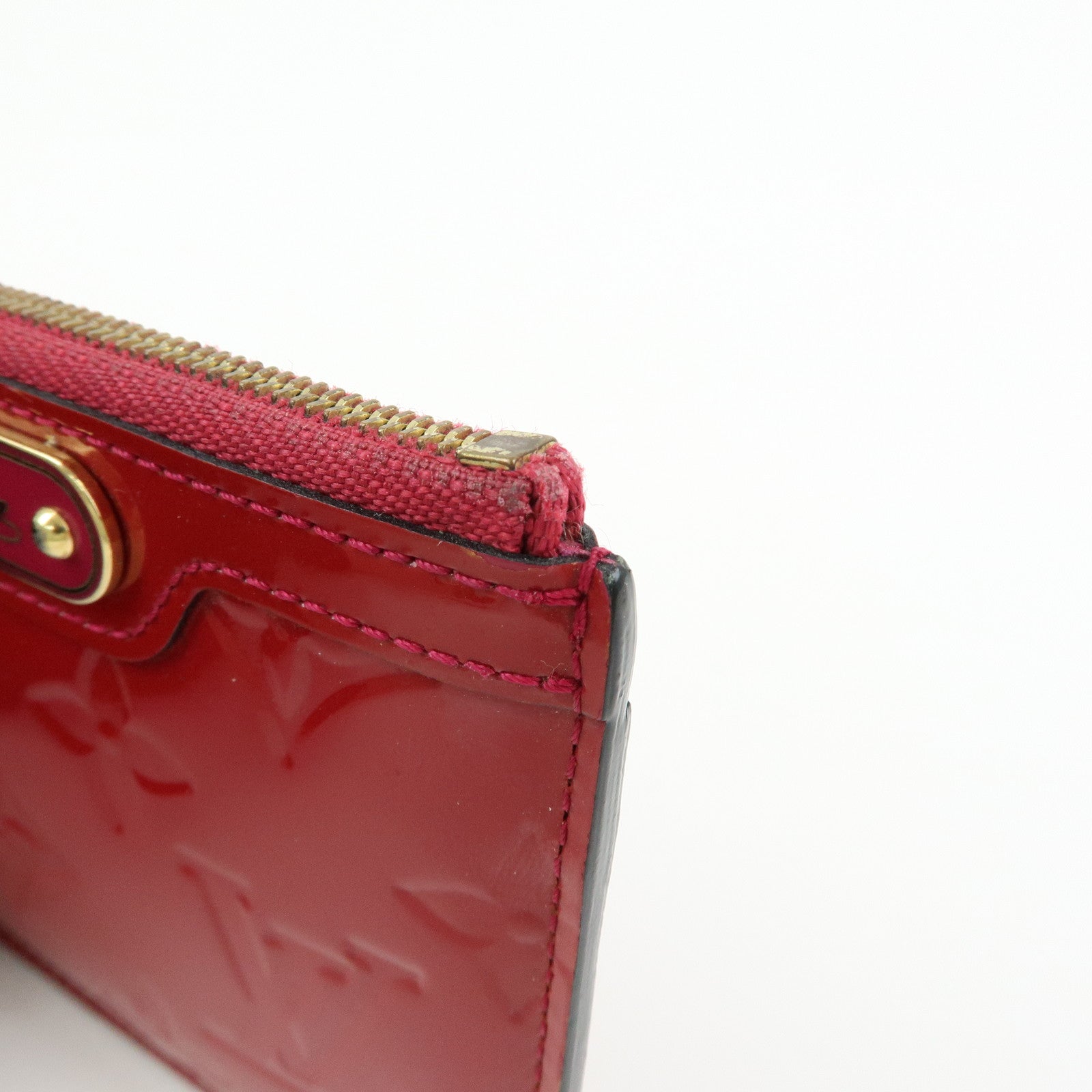 Louis Vuitton Monogram Vernis Pochette Cles NM Coin Case Red M90214