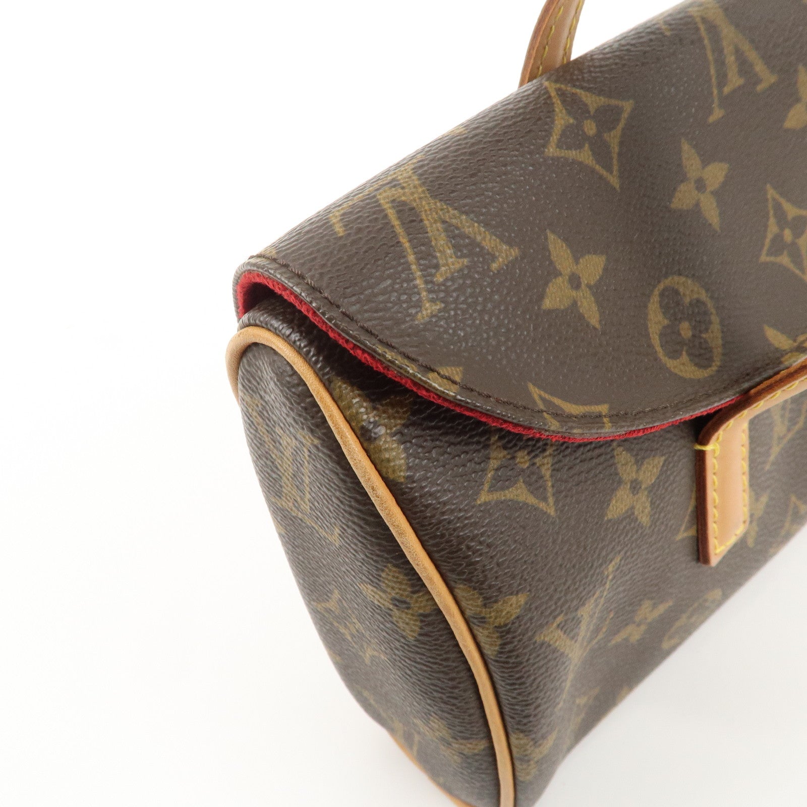 Louis Vuitton Monogram Sonatine Hand Bag Brown M51902 Used