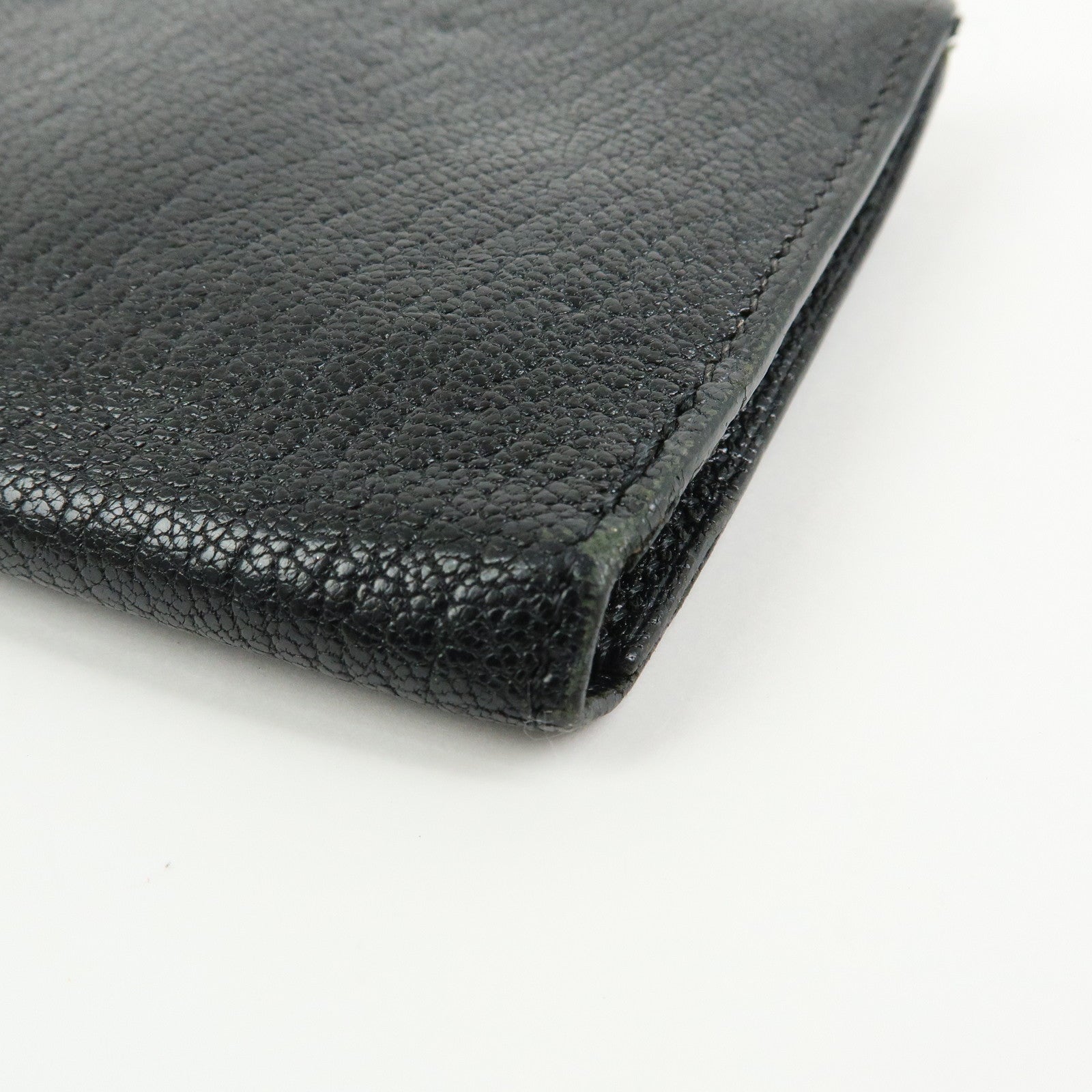 HERMES Bテゥarn Classic Chevre Long Wallet □I Stamped Black