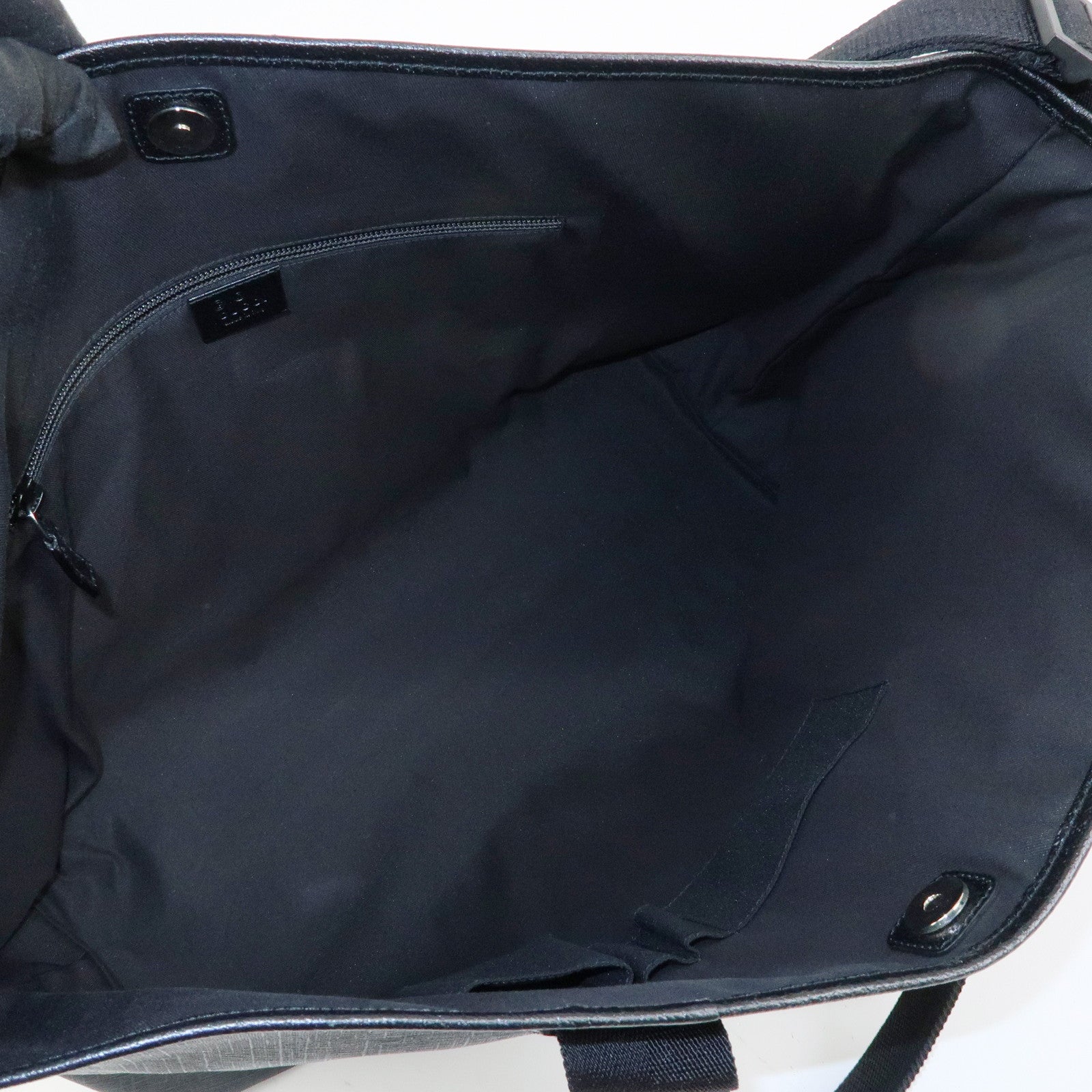 GUCCI PVC Leather 2Way Bag Shopping Bag Tote Bag Black 231860