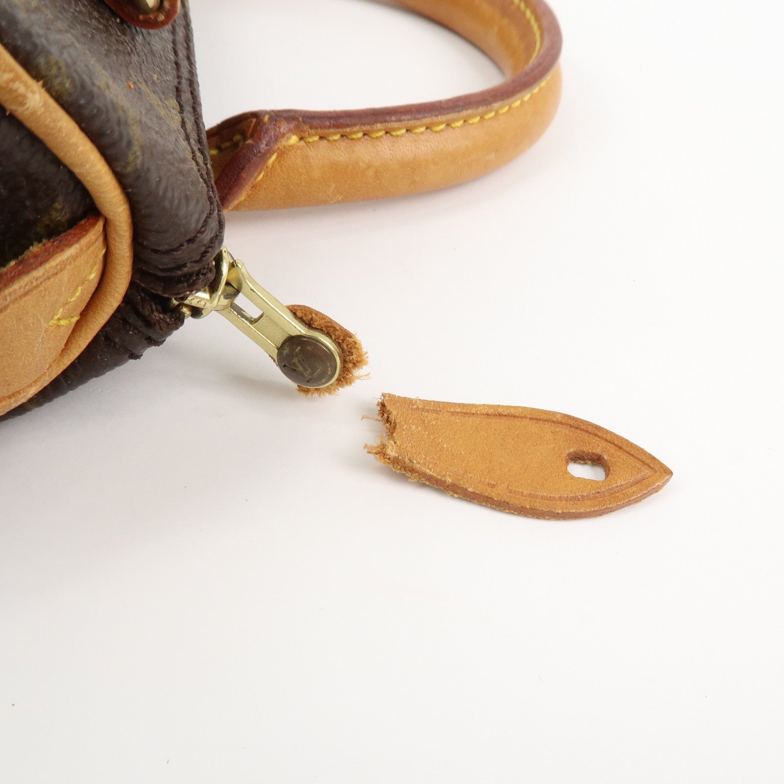 Louis Vuitton Monogram Mini Speedy Hand Bag Boston Bag Brown M41534
